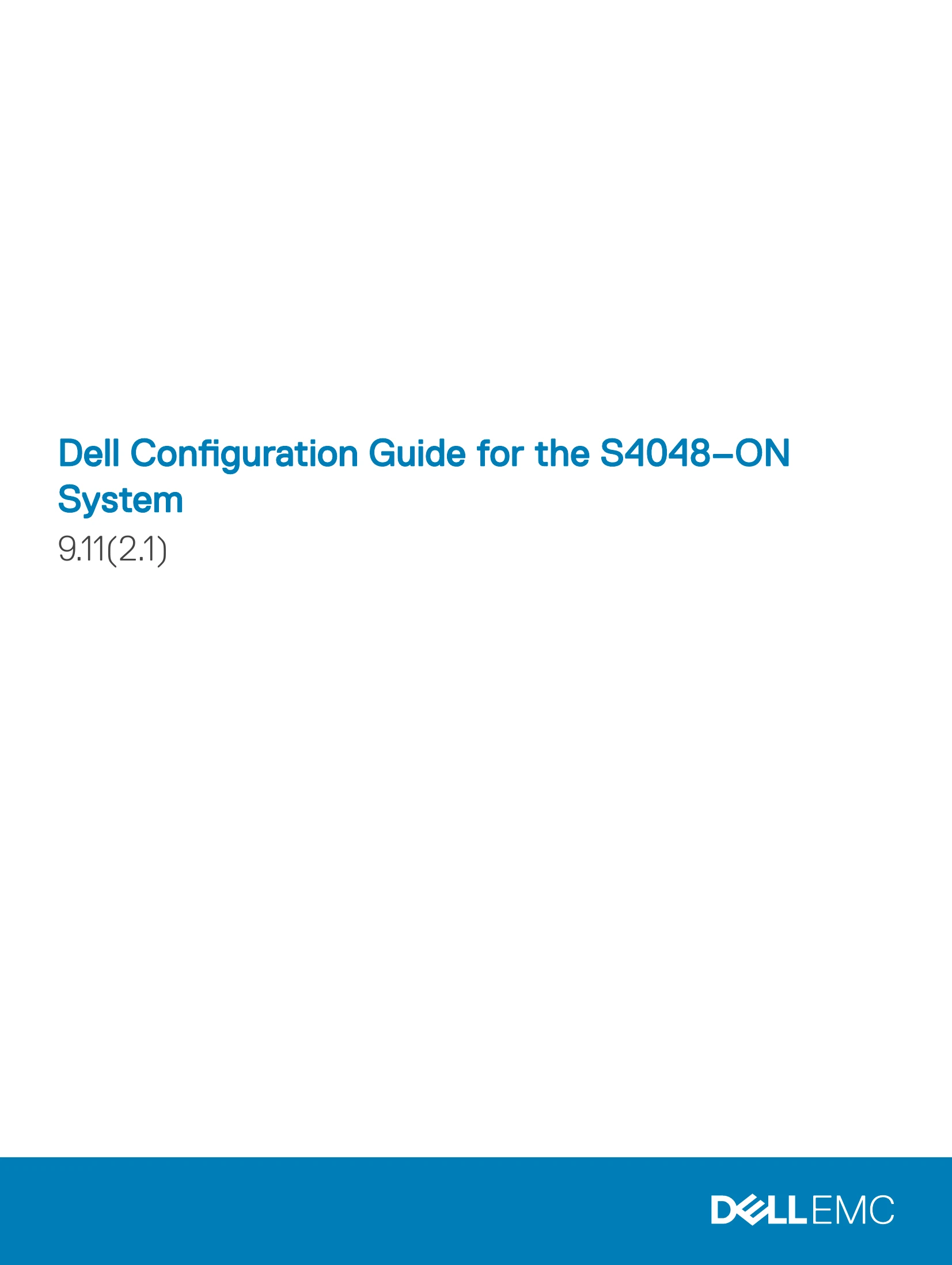 Manual for S4048-ON