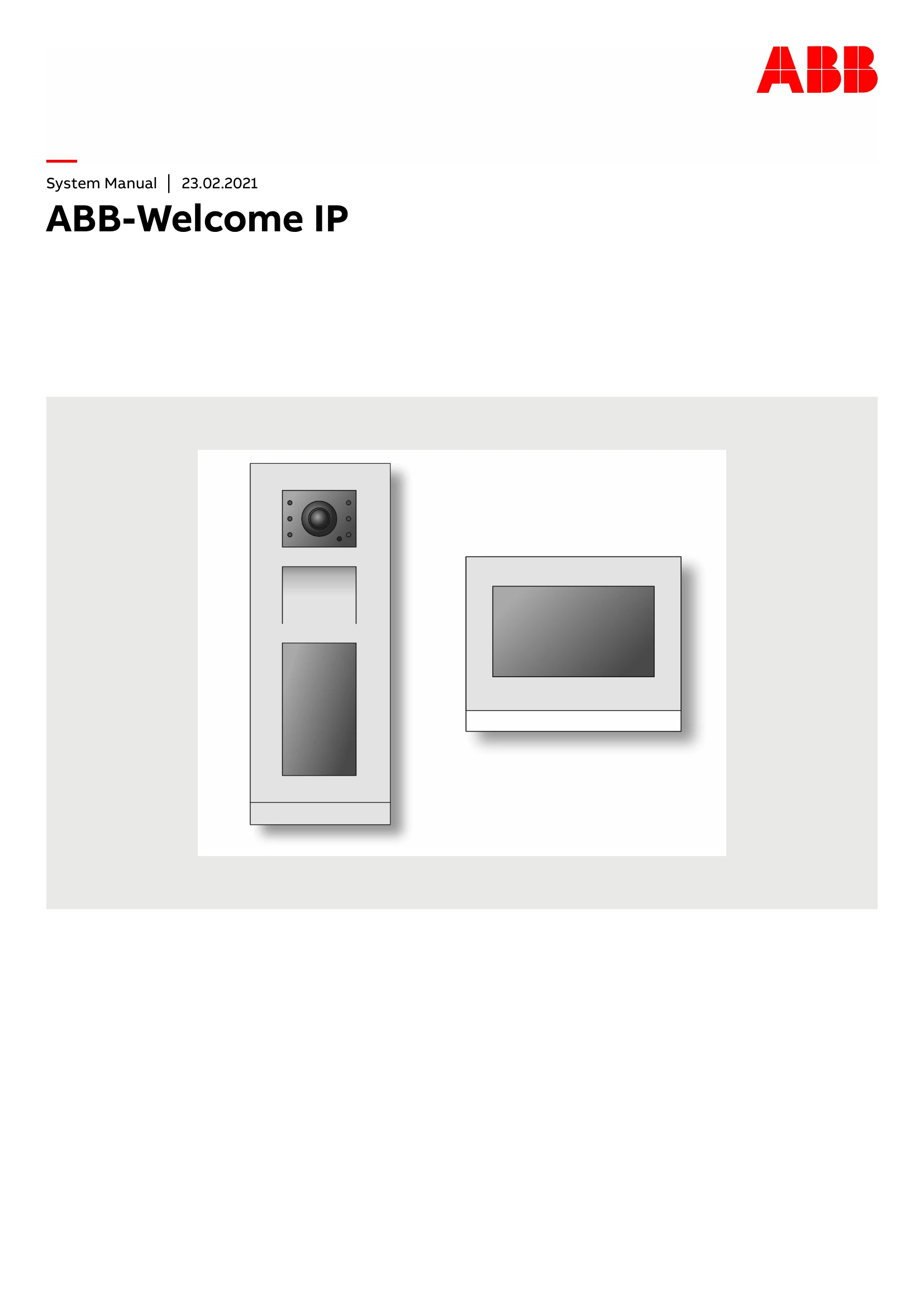 Manual for ABB-Welcome IP