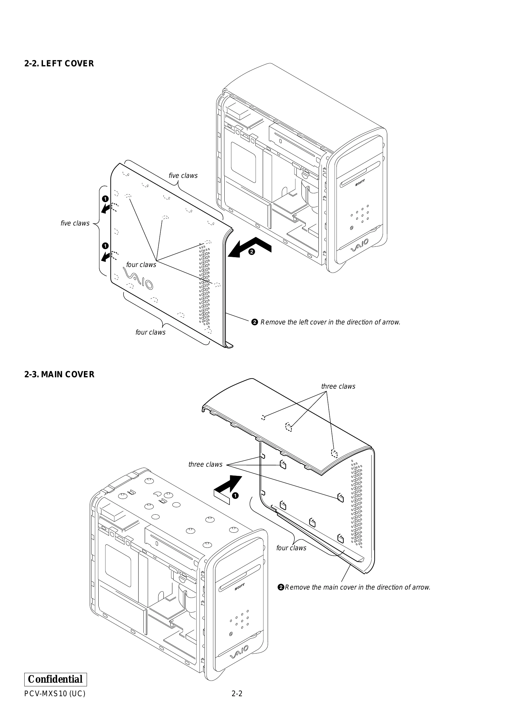 Parts/Service for PCV-MXS10