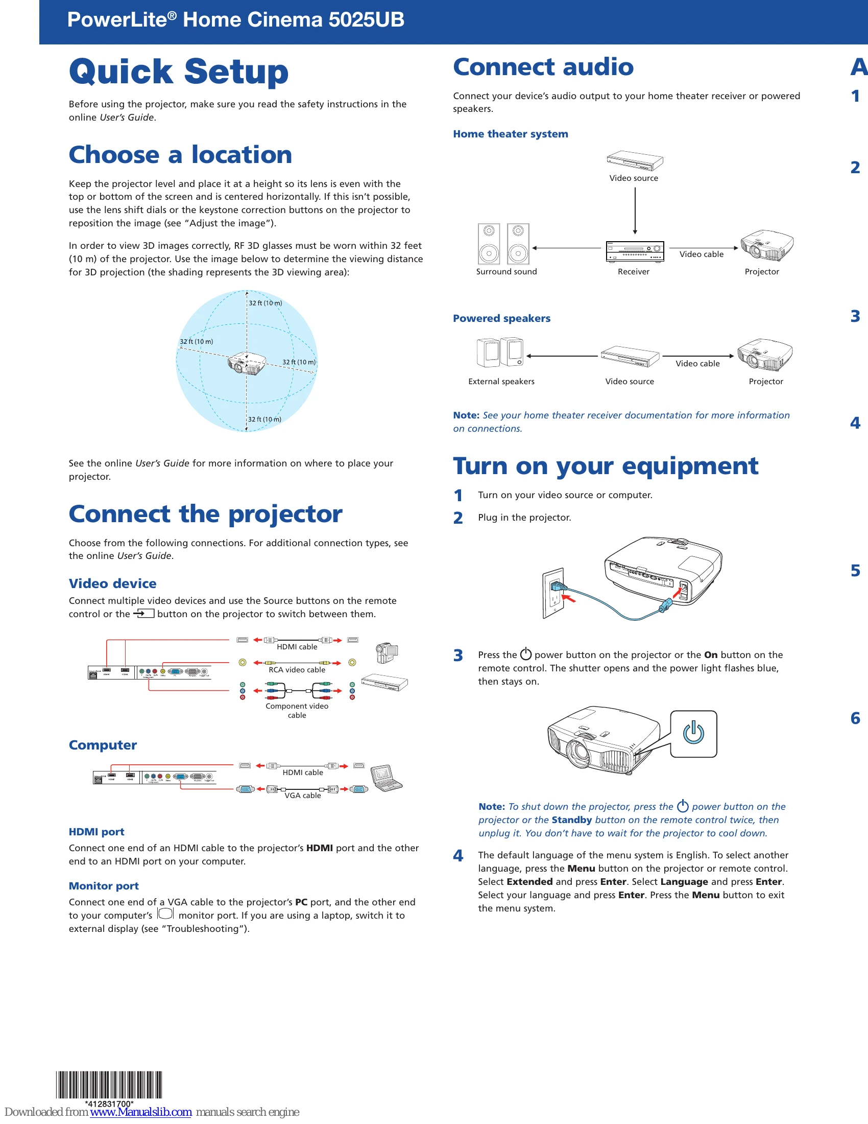 Quick Start Guide for 5025UB