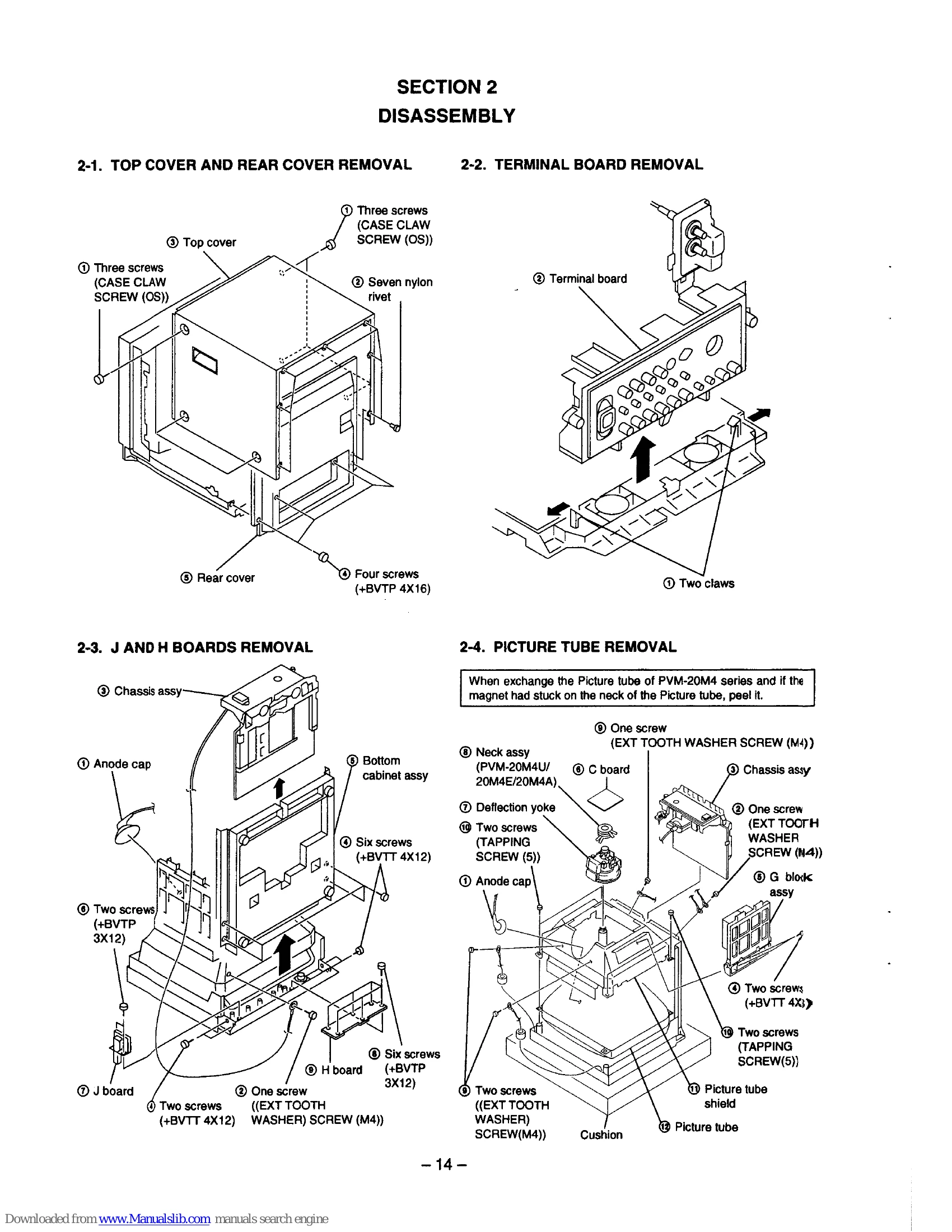 Parts/Service for PVM-20M2U