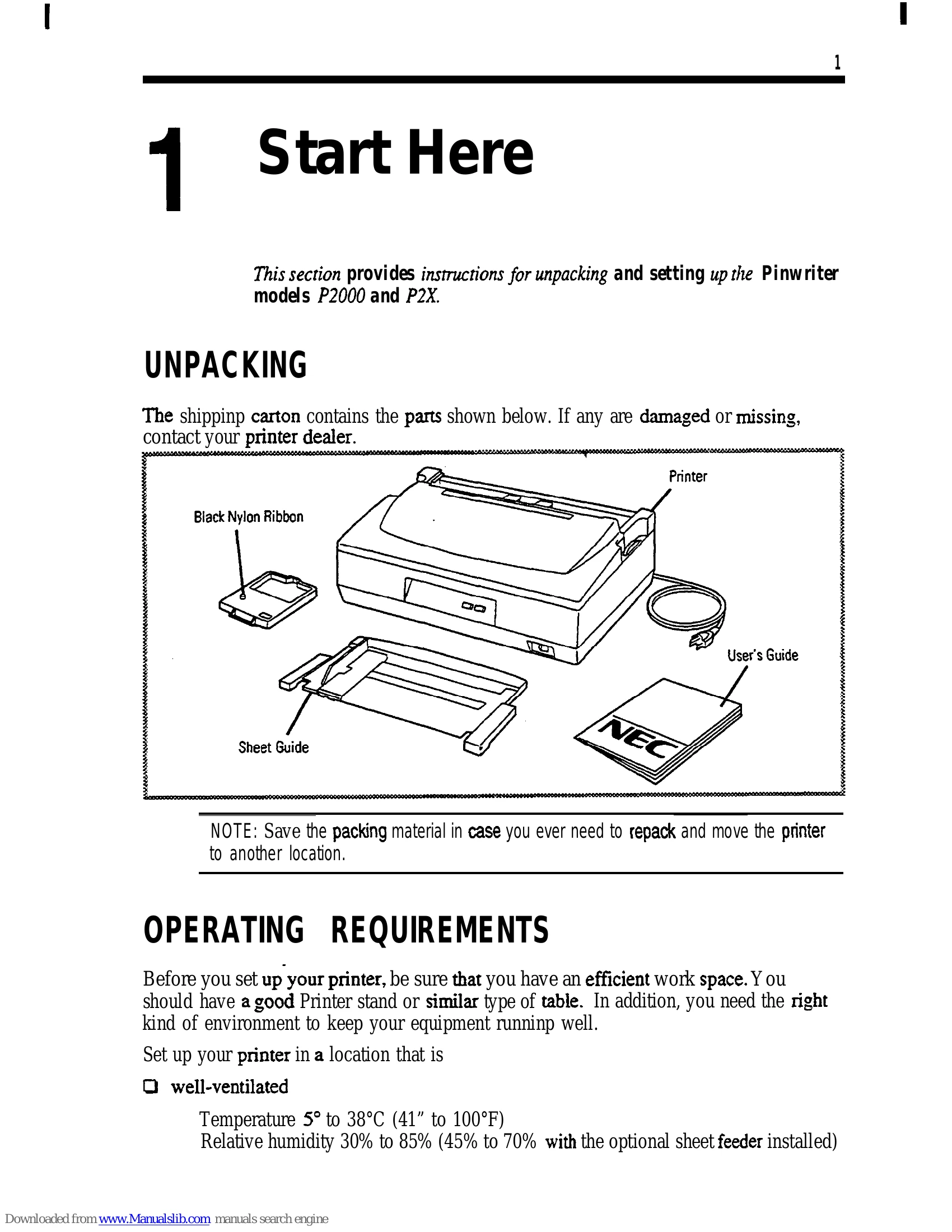 Manual for P2000/P2X