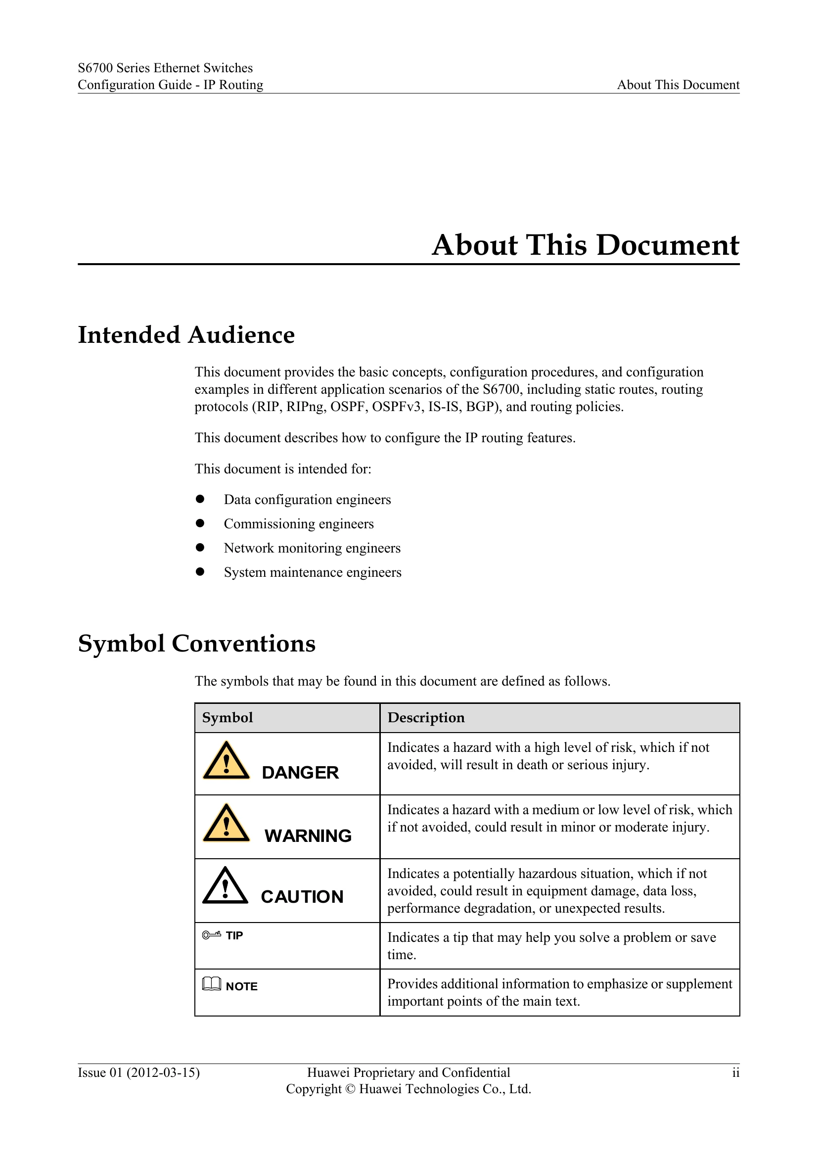 Manual for S6700 Series