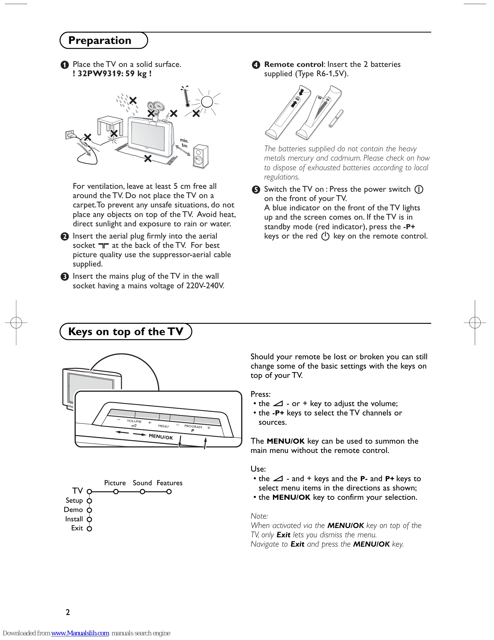 Manual for 32PW9319