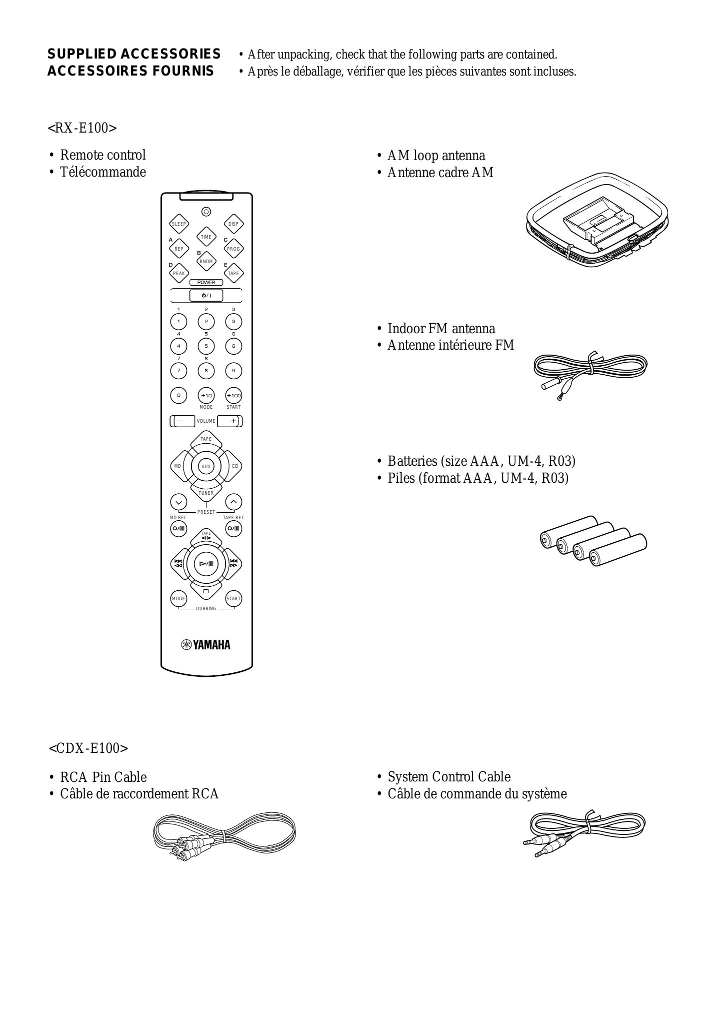 Manual for RX-E100 / CDX-E100