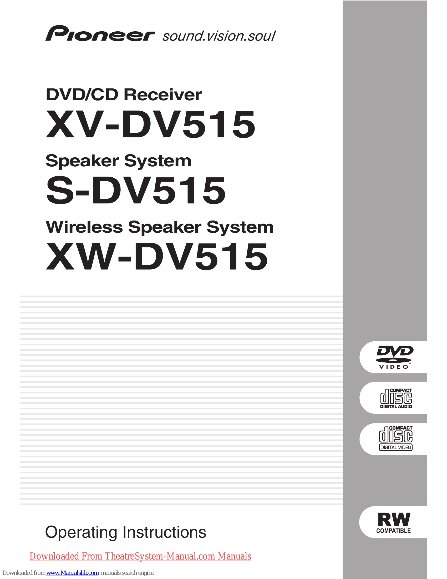 Manual for XV-DV515