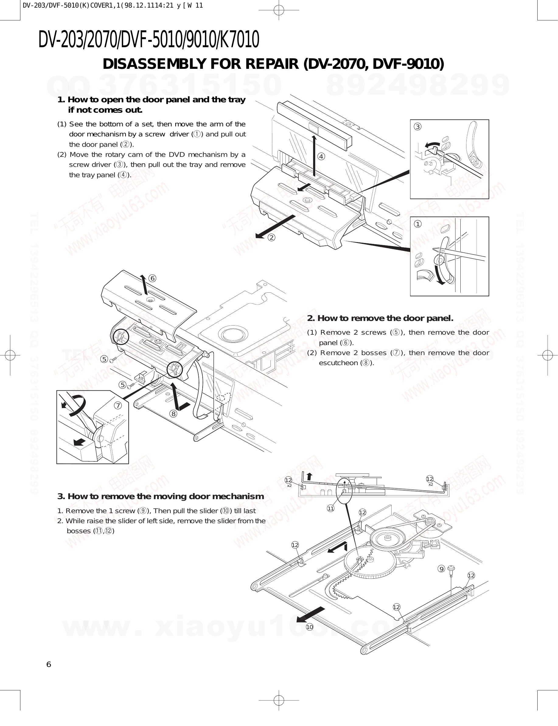 Manual for DV-203/2070/DVF-5010/9010/K7010