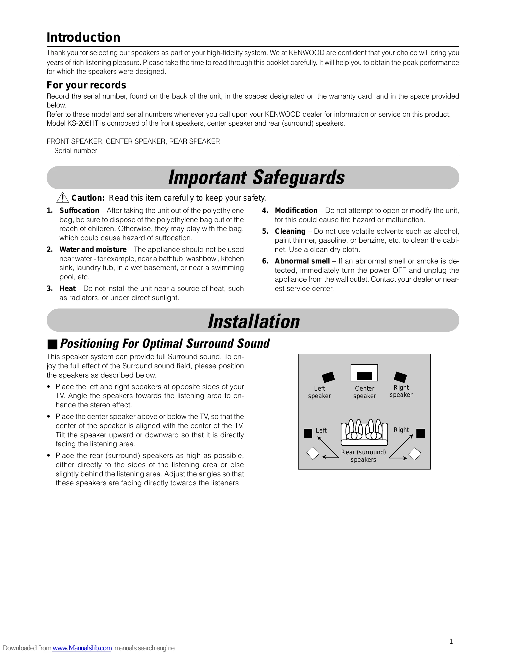 Manual for KS-205HT