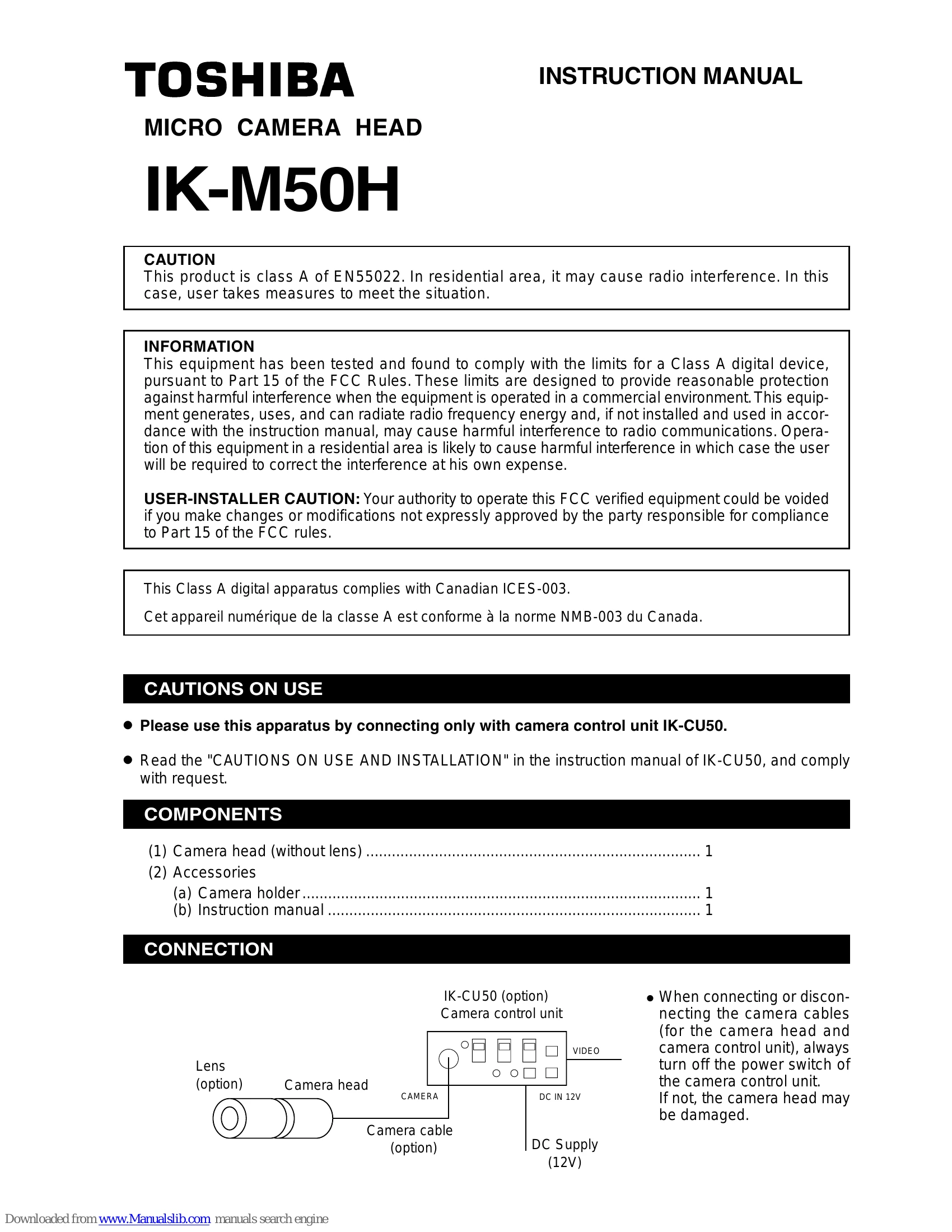 Manual for IK-M50H