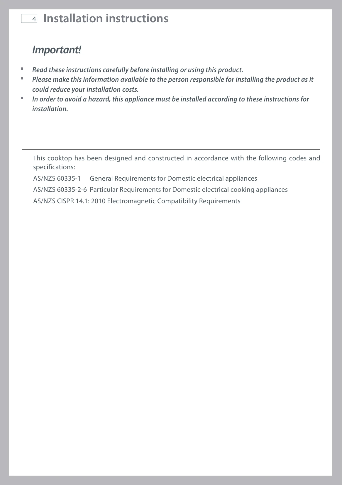 Installation Guide for HCE604P