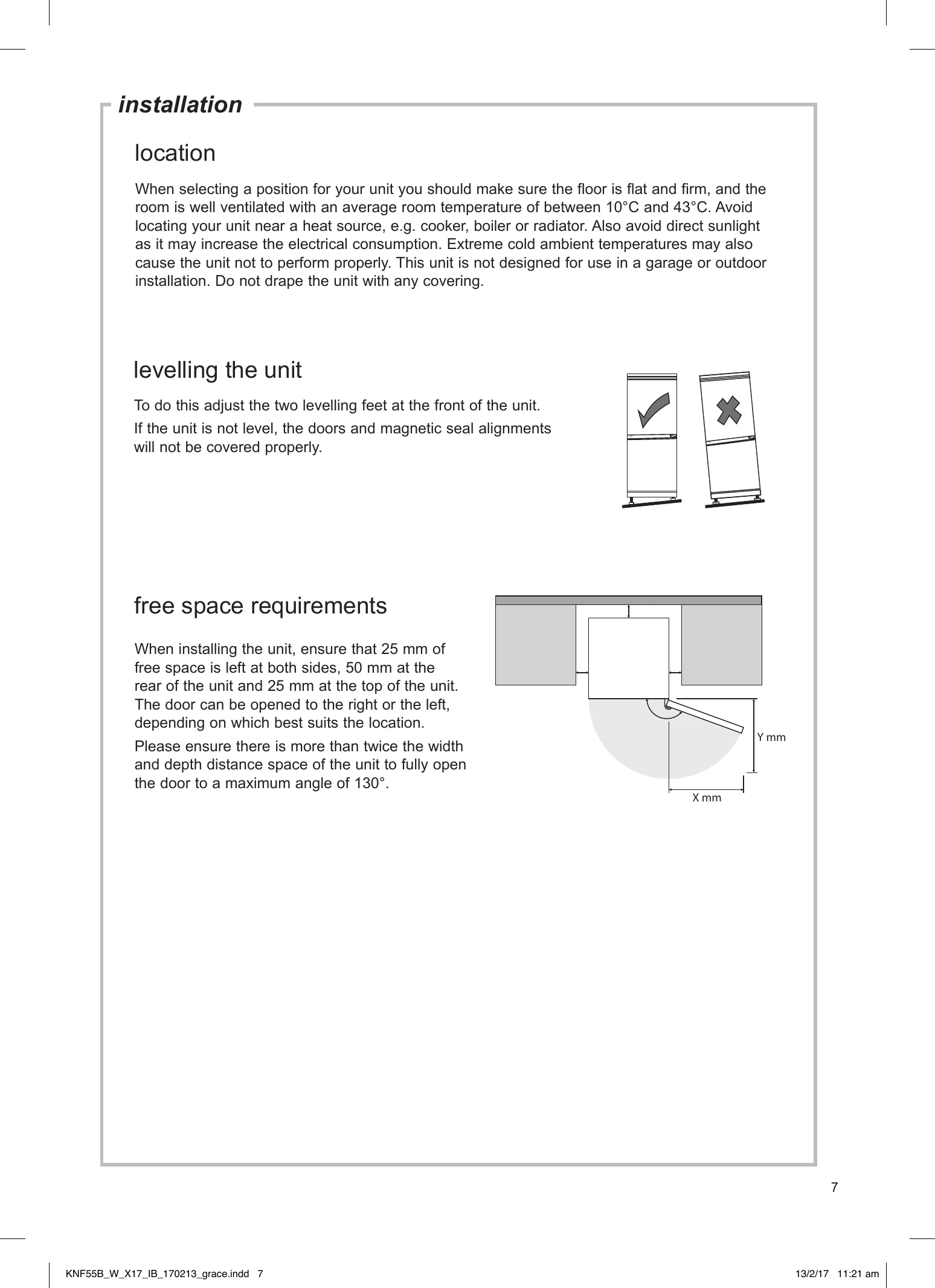 Manual for KNF55B17