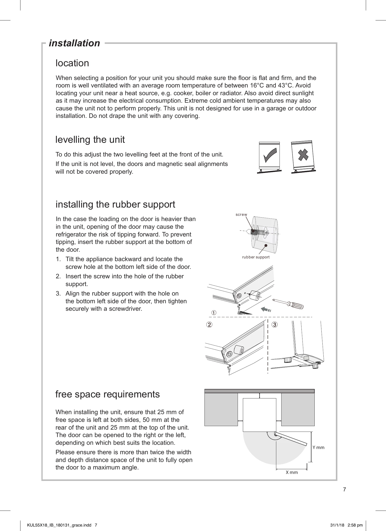 Installation Guide for KUL55X18