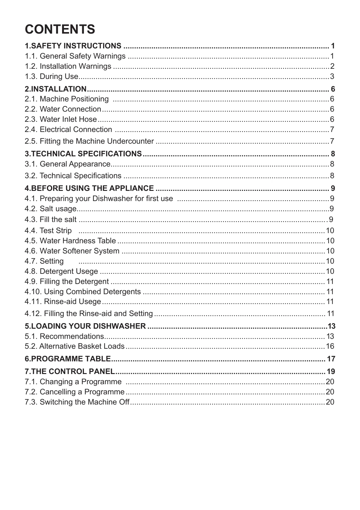 Manual for QW-HS12F47EW-DE