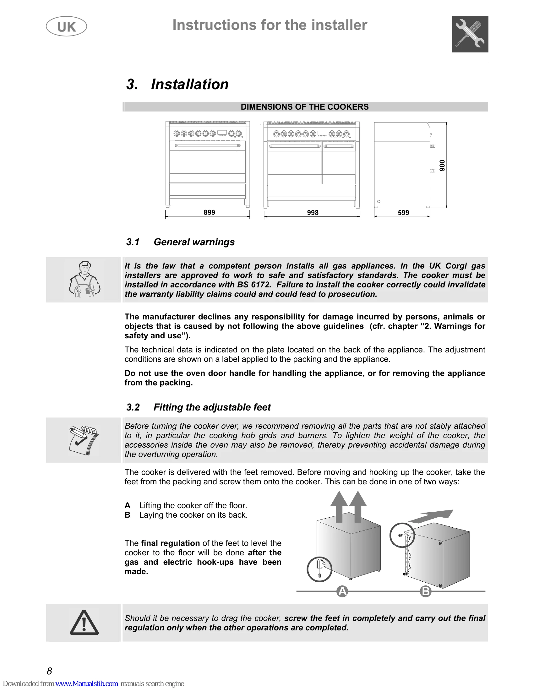 Manual for Cooker