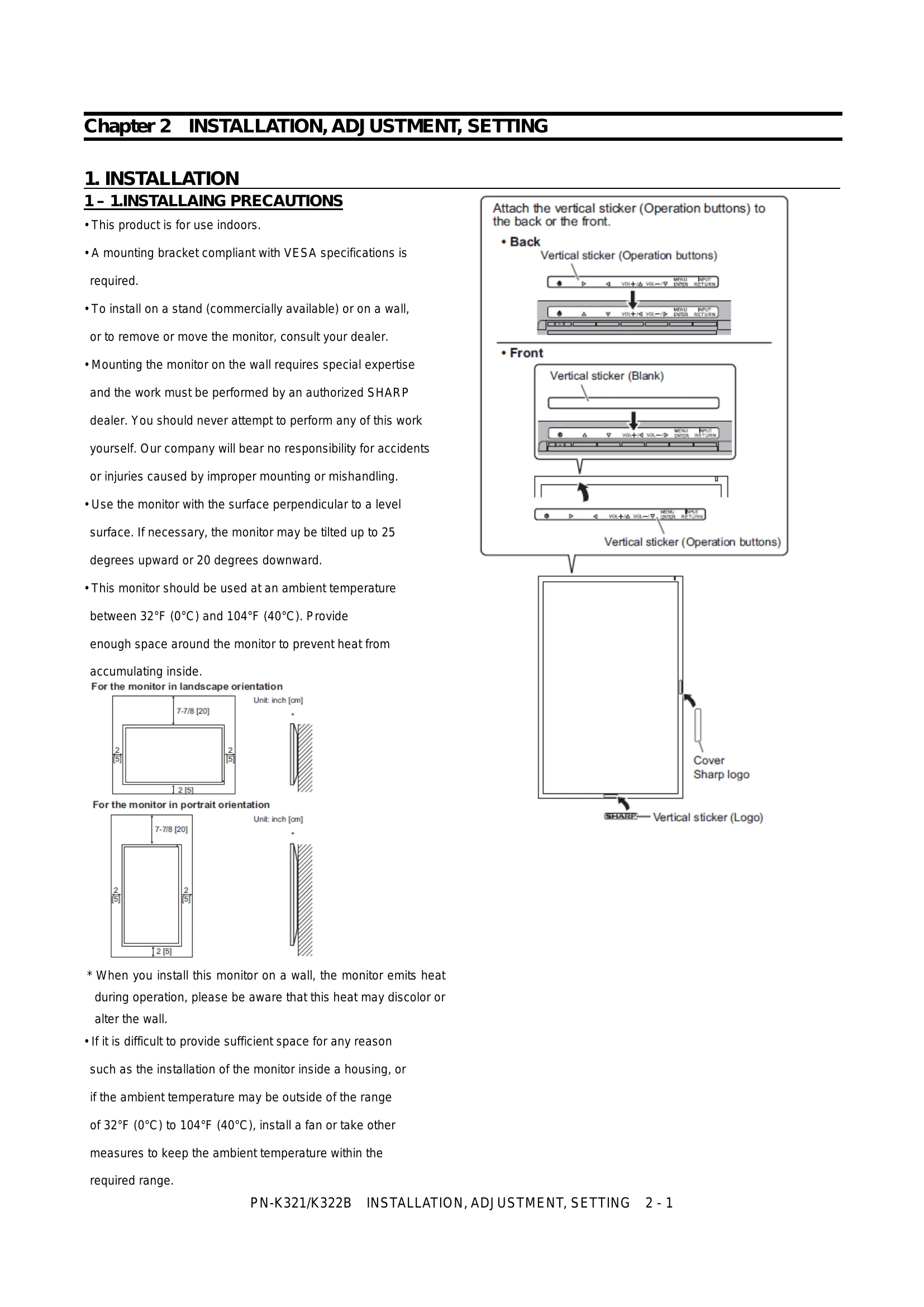 Manual for PN-K321/K321H/K322B/K322BH