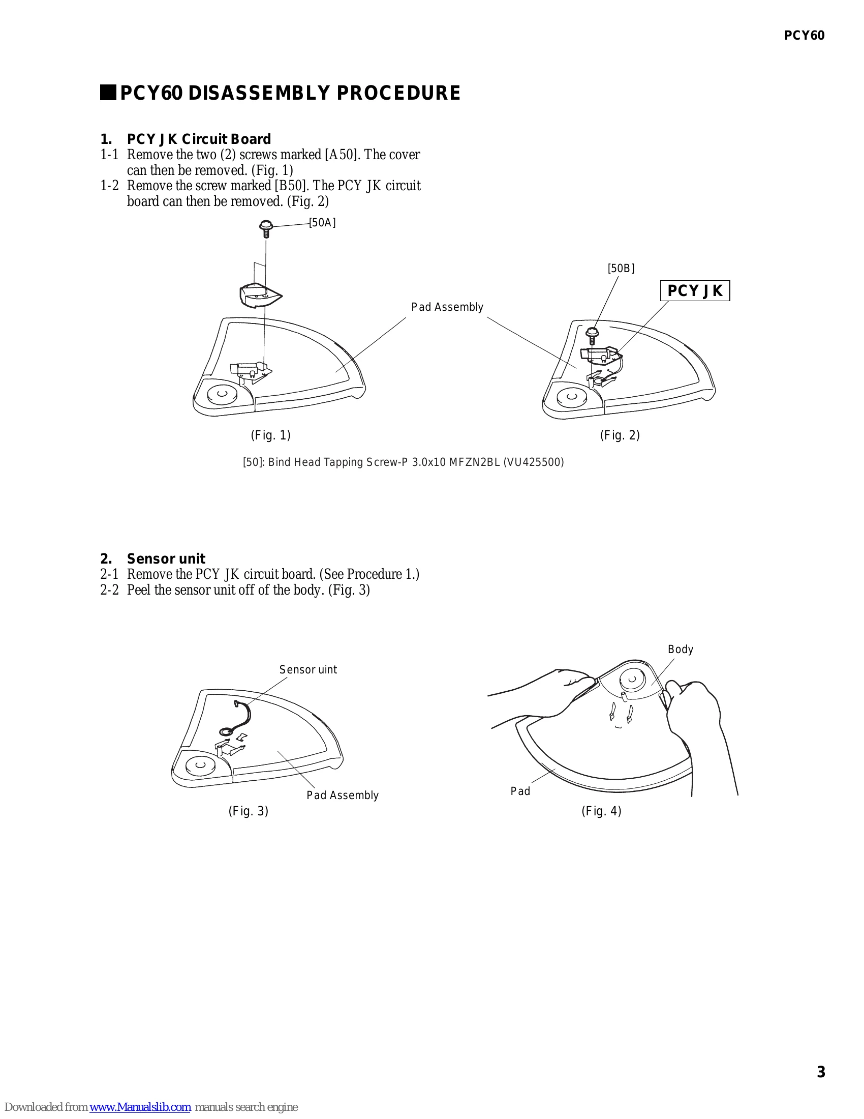 Parts/Service for PCY60