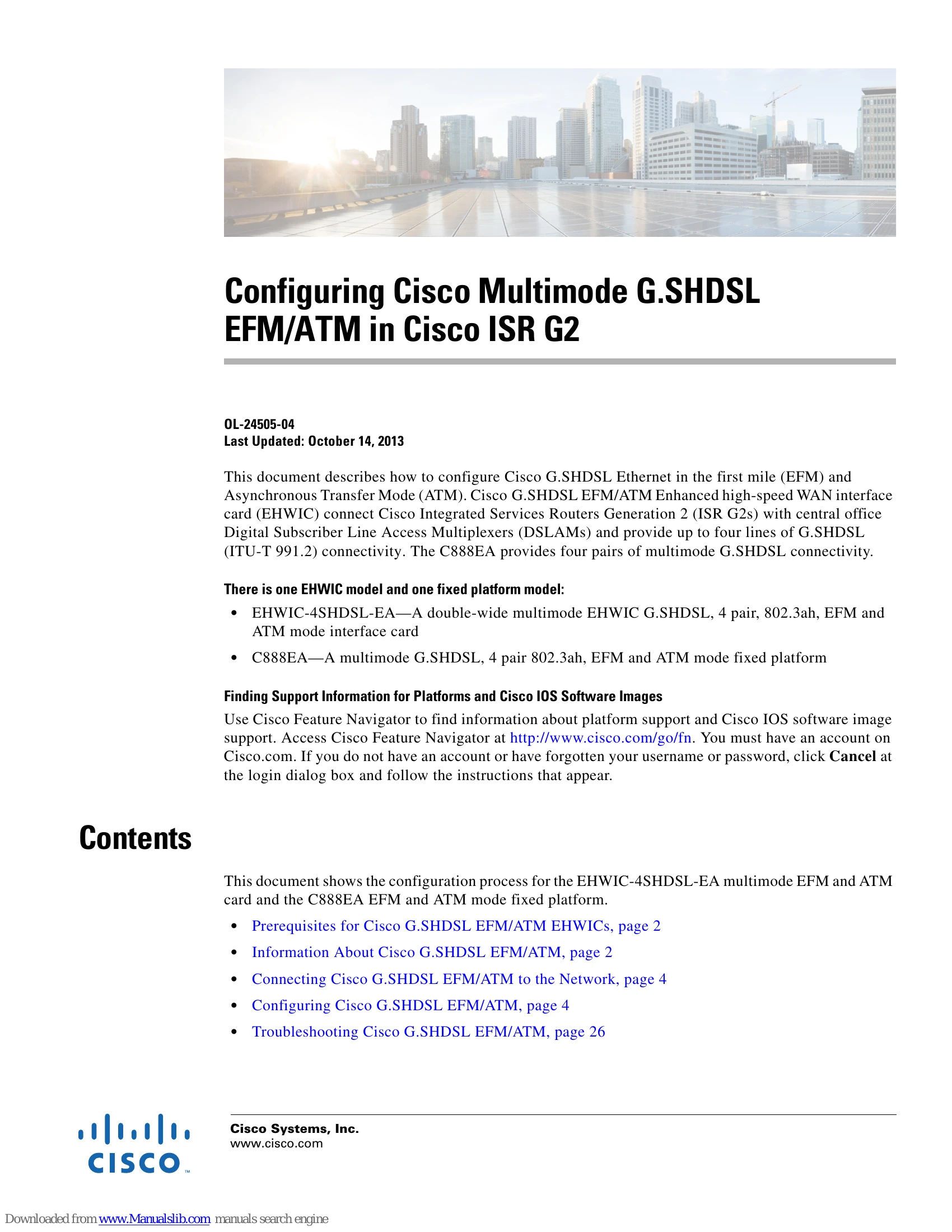 Manual for EHWC-4SHDSL-EA
