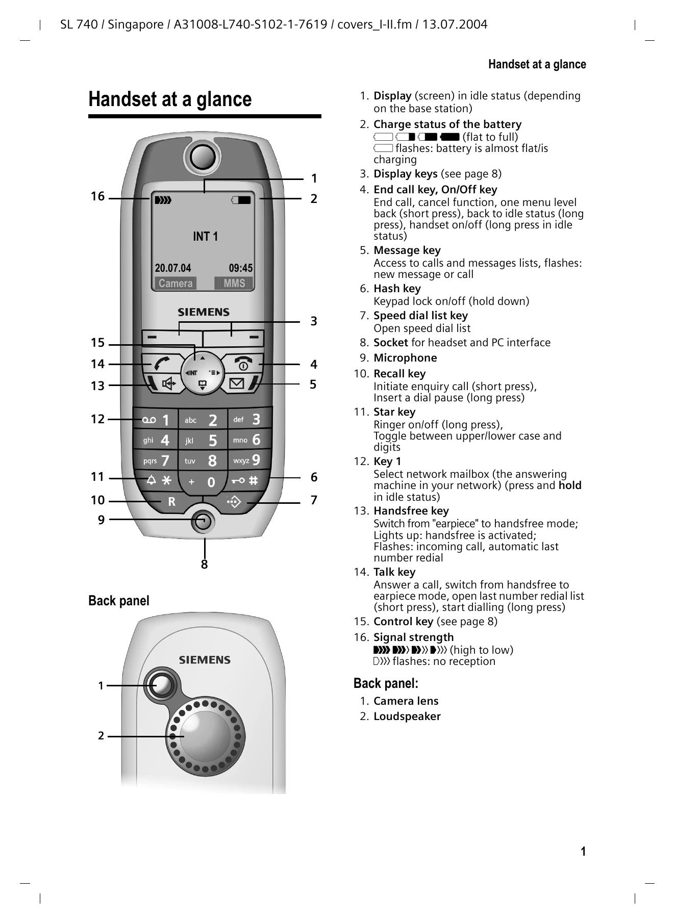 Manual for SL 740
