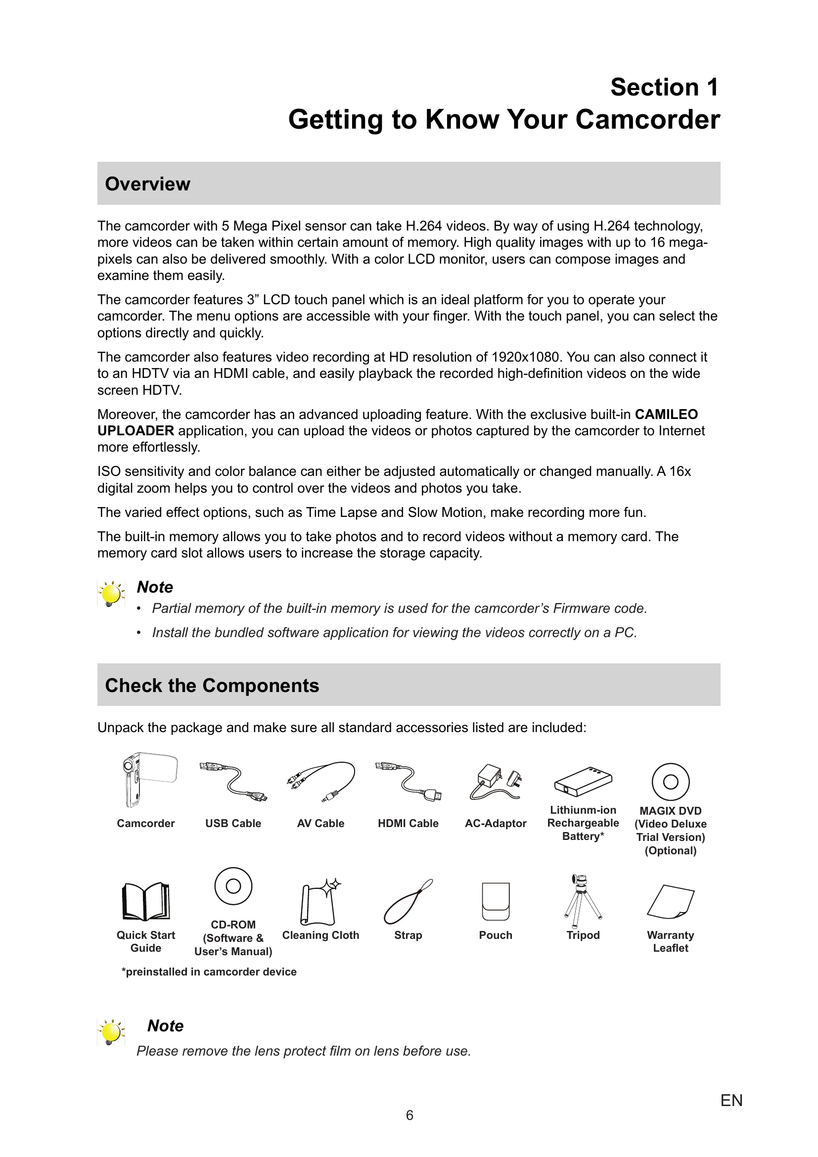 Manual for CAMILEO P20