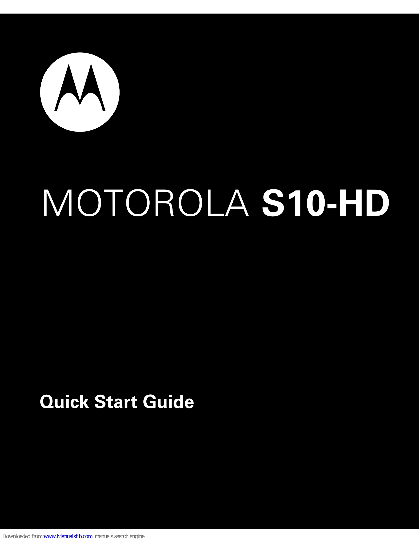 Quick Start Guide for S10-HD