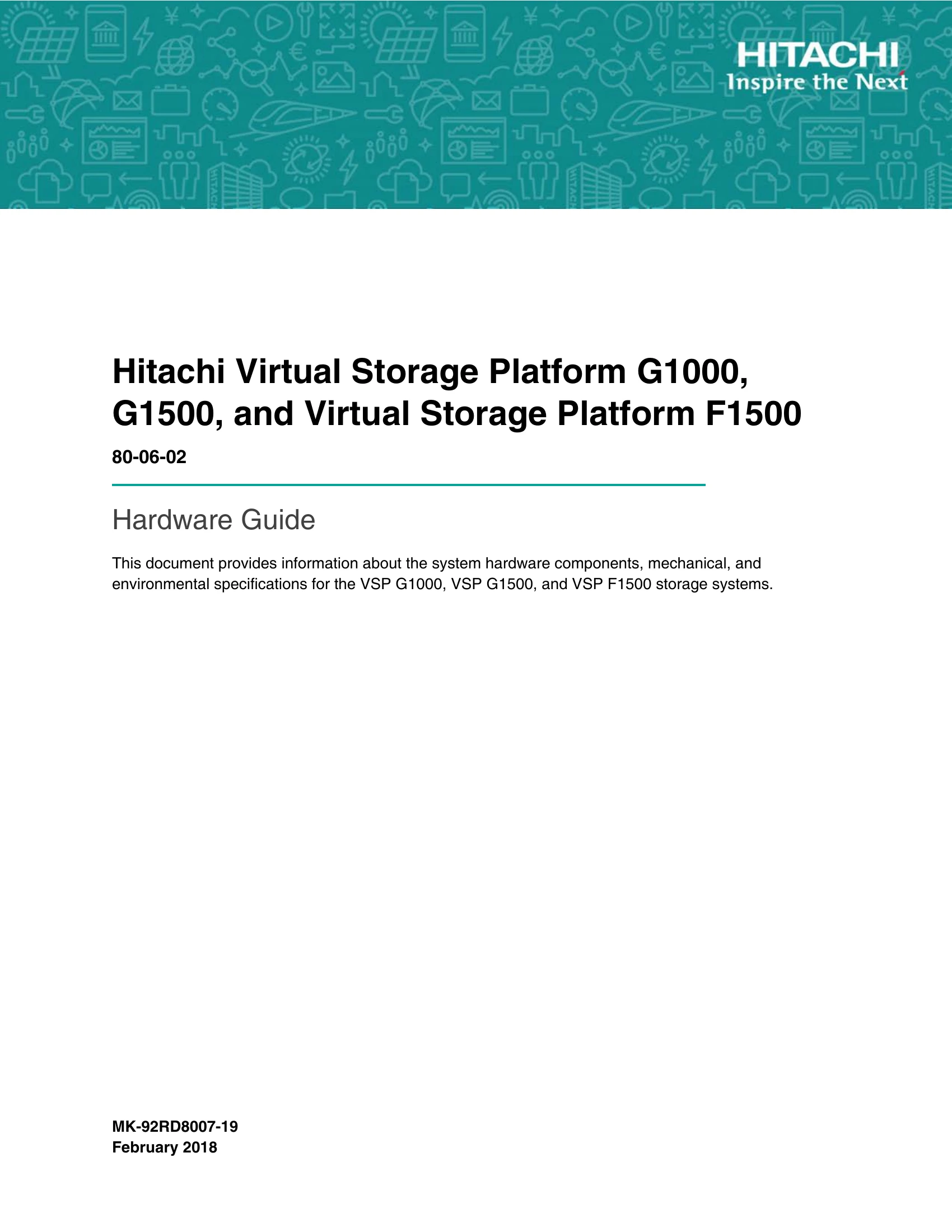 Manual for VSP G1000, VSP G1500, and VSP F1500