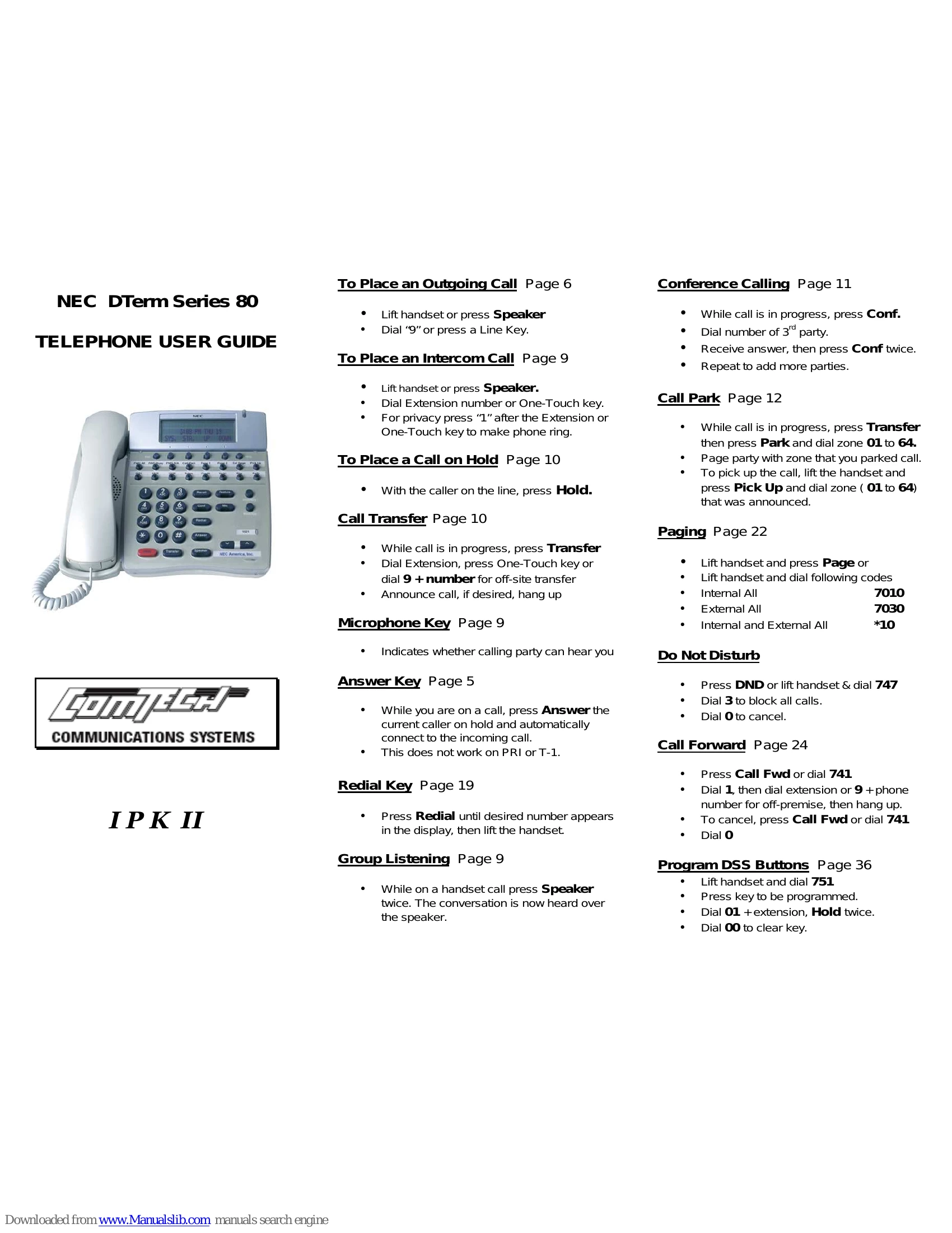 Manual for DTerm Series 80