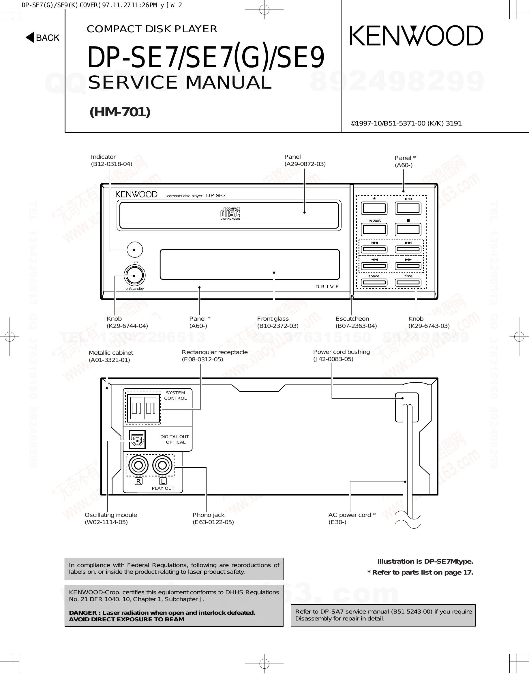 Manual for DP-SE7/SE7(G)/SE9