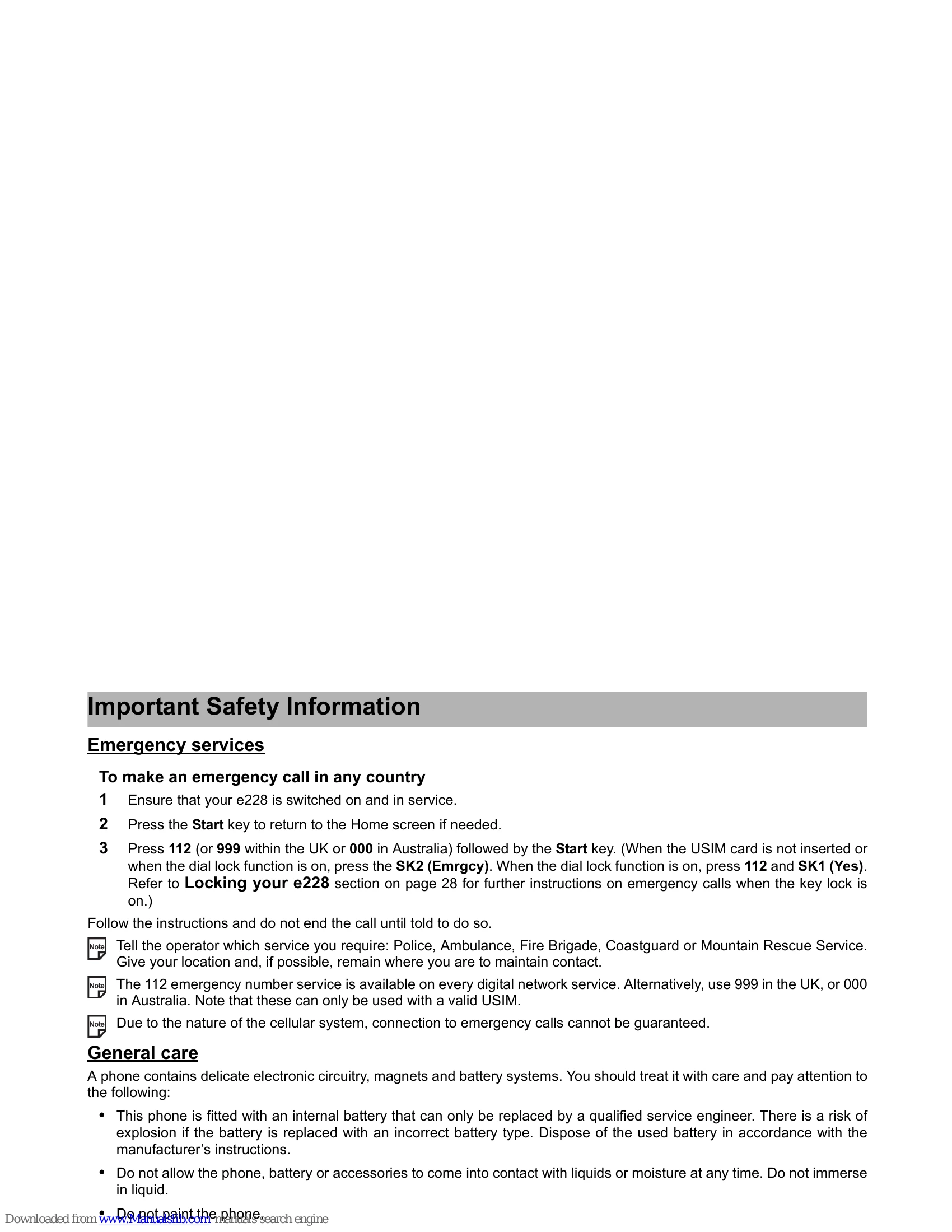 Manual for e228