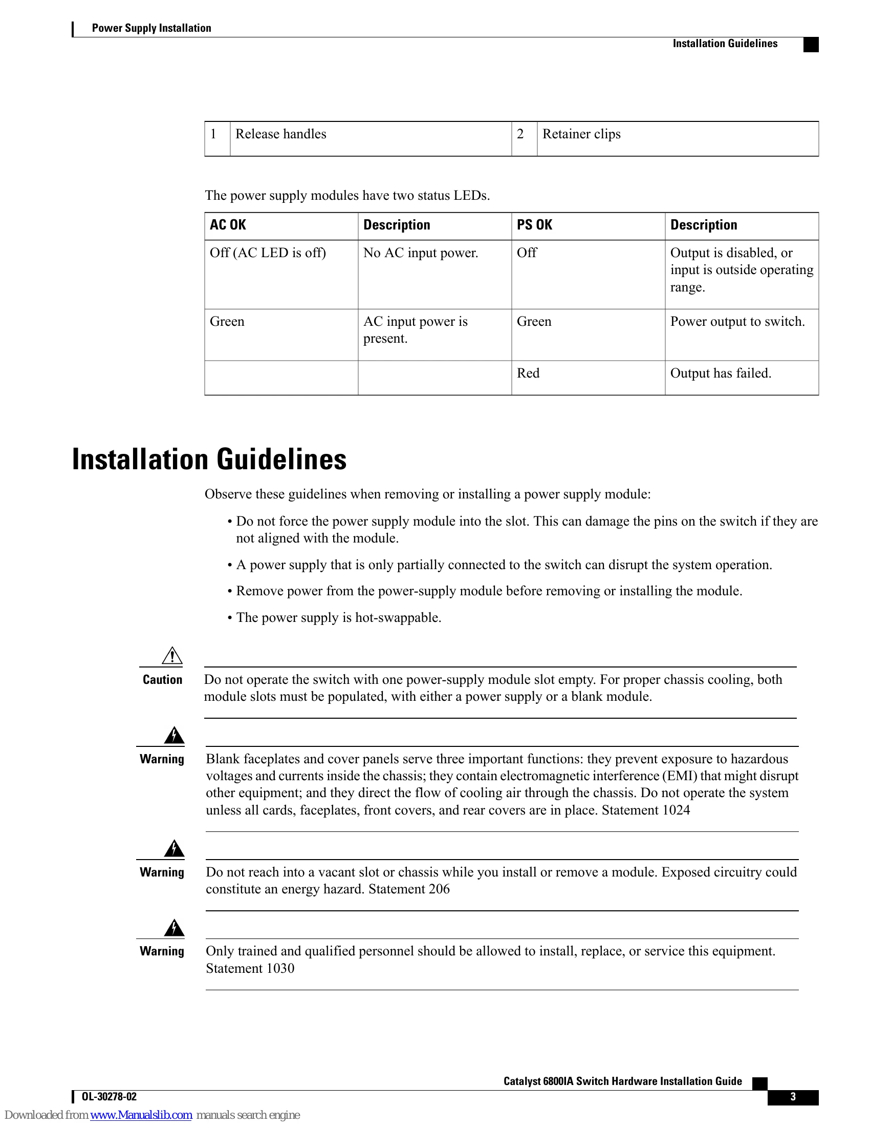 Installation Guide for Catalyst 6800IA