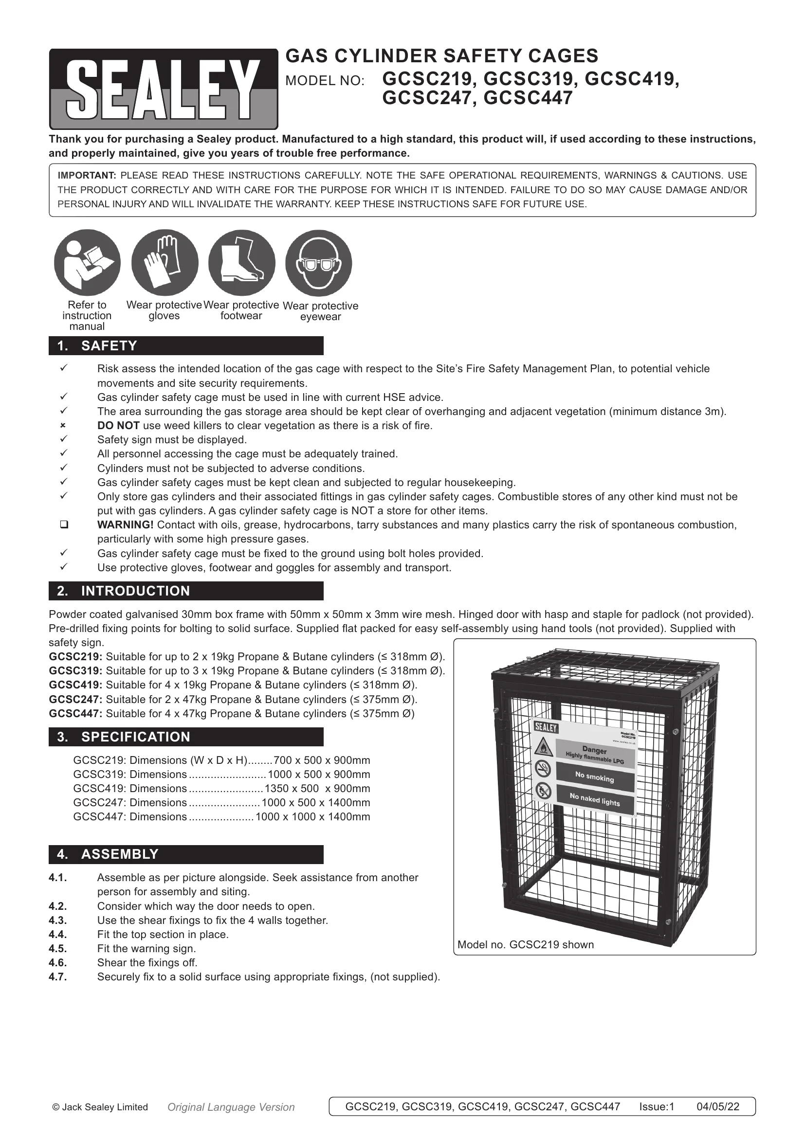 Manual for GCSC219, GCSC319, GCSC419, GCSC247, GCSC447