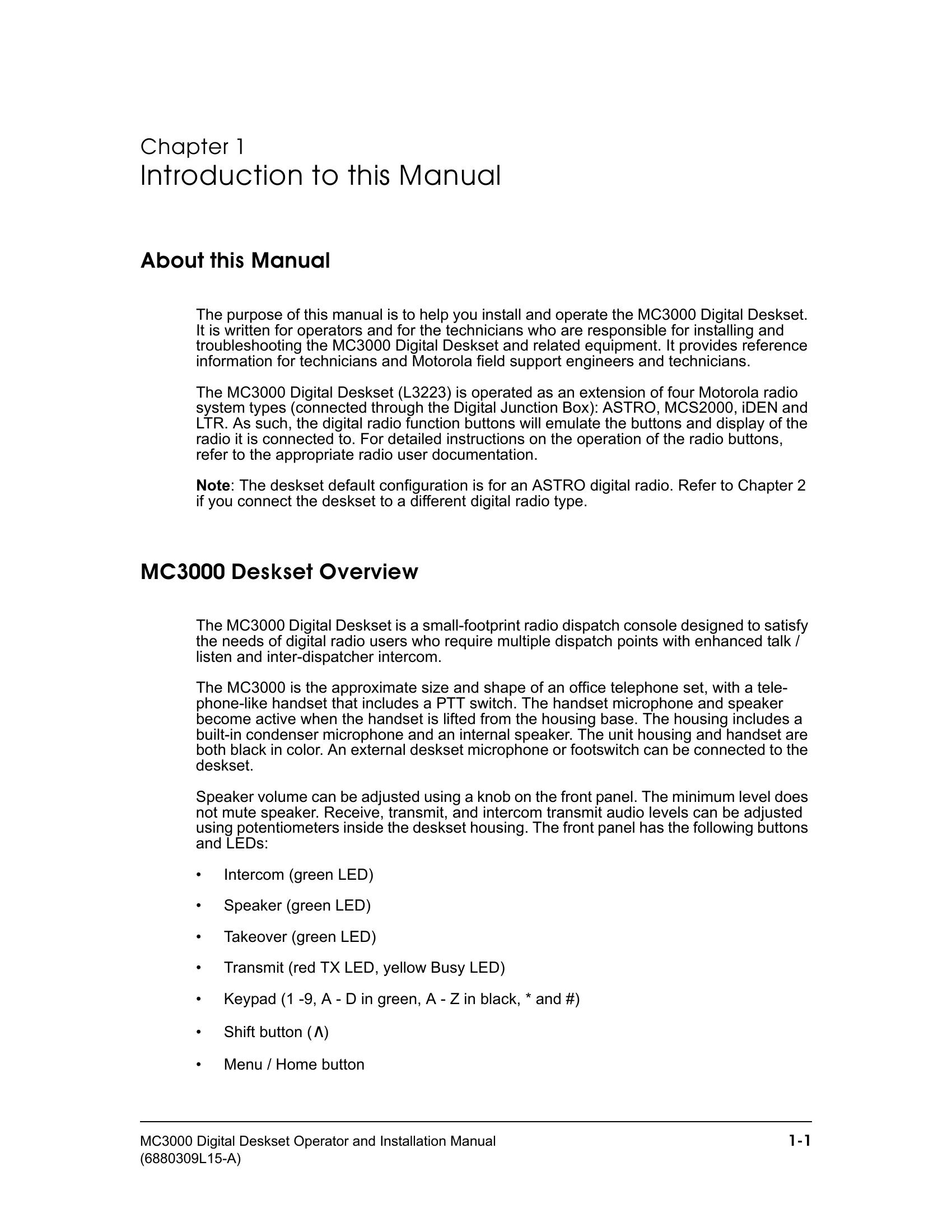 Manual for MC3000