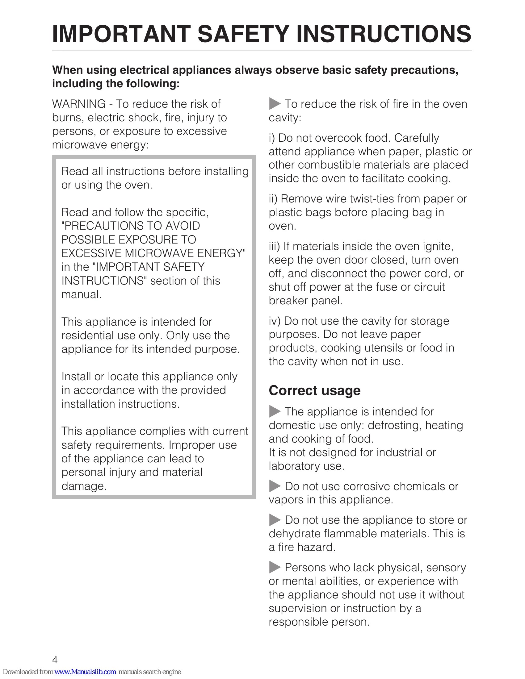 Manual for M 8260-1