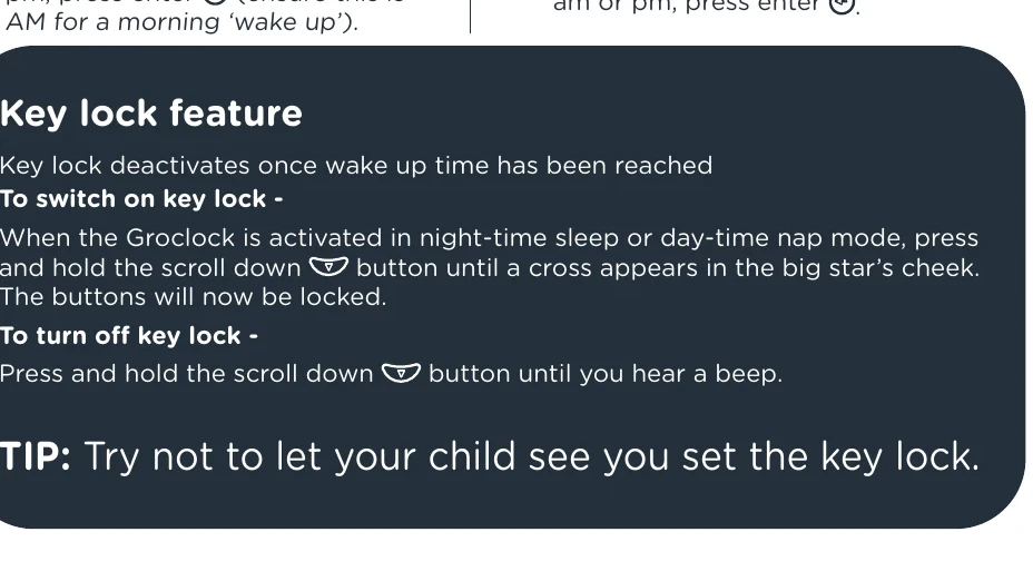 Manual for groclock