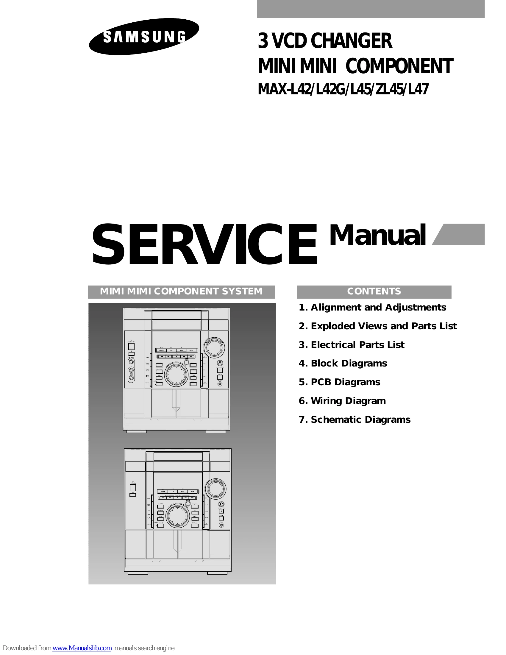 Parts/Service for MAX-L42/L42G/L45/ZL45/L47