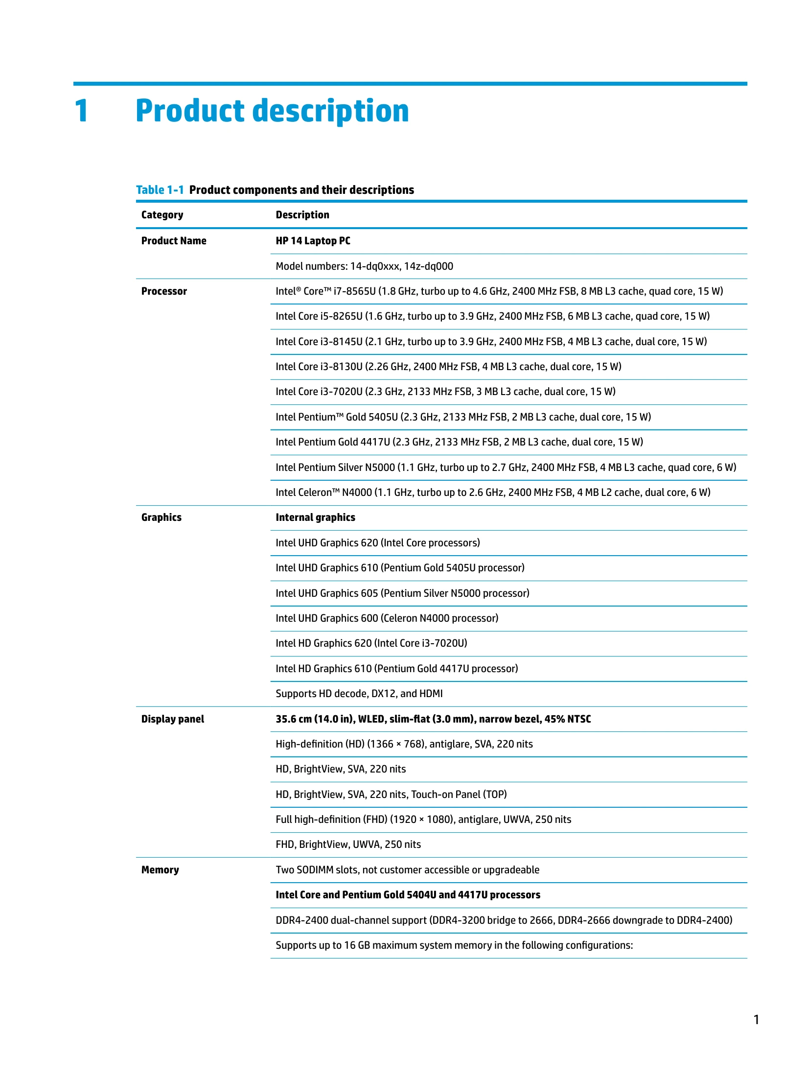 Manual for HP 14 Laptop PC
