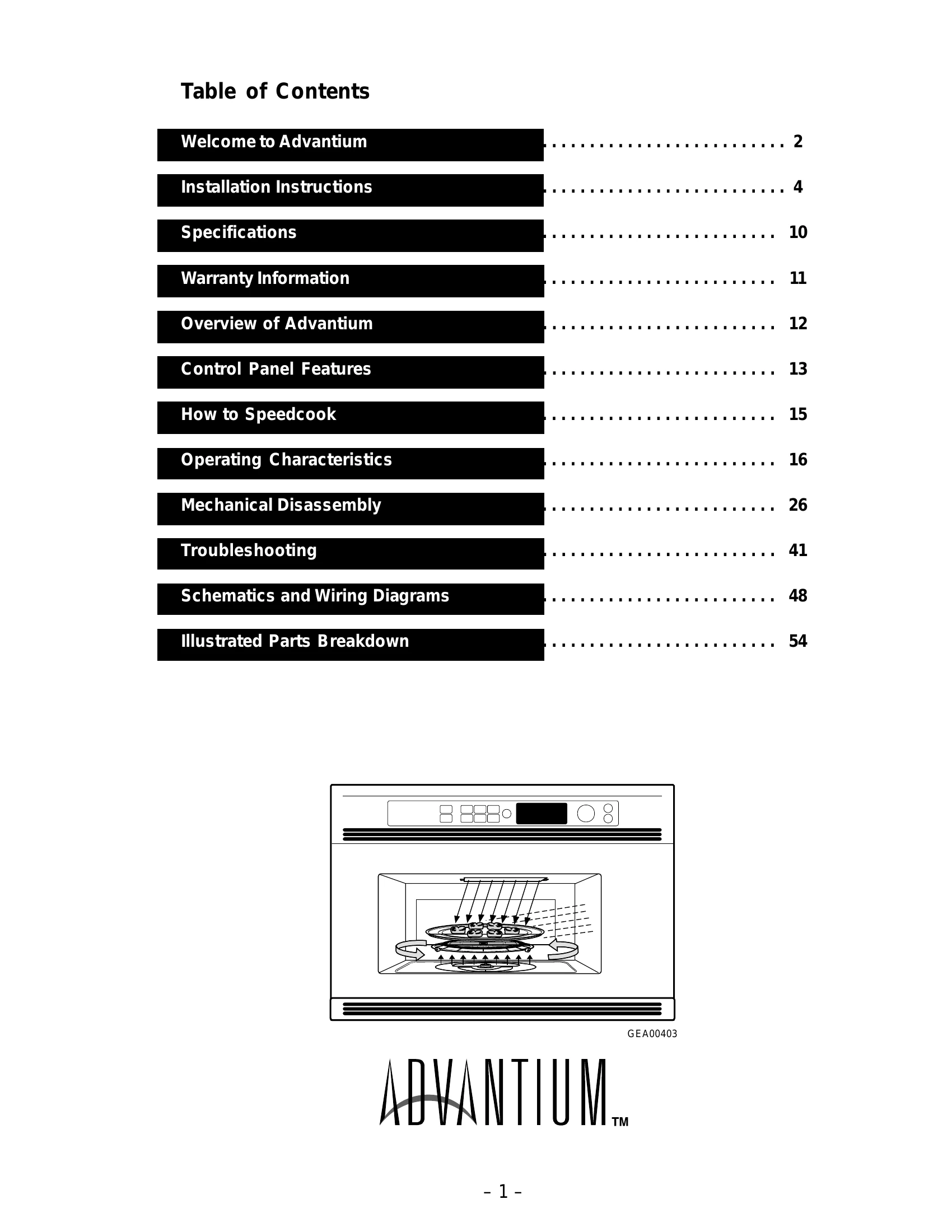 Manual for Advantium