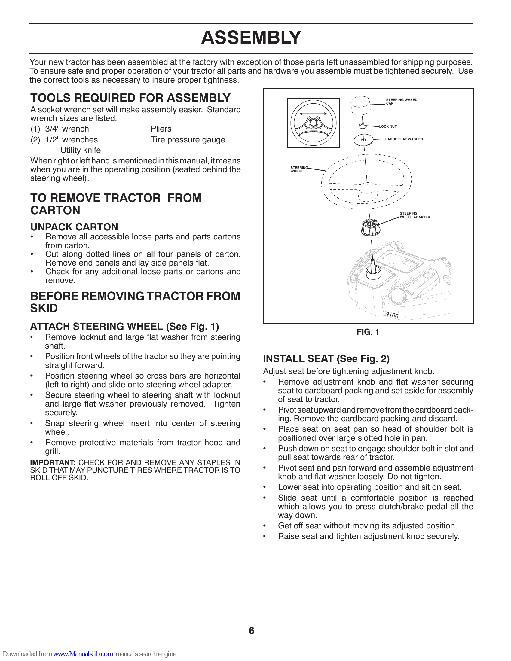 Manual for YTH 18542