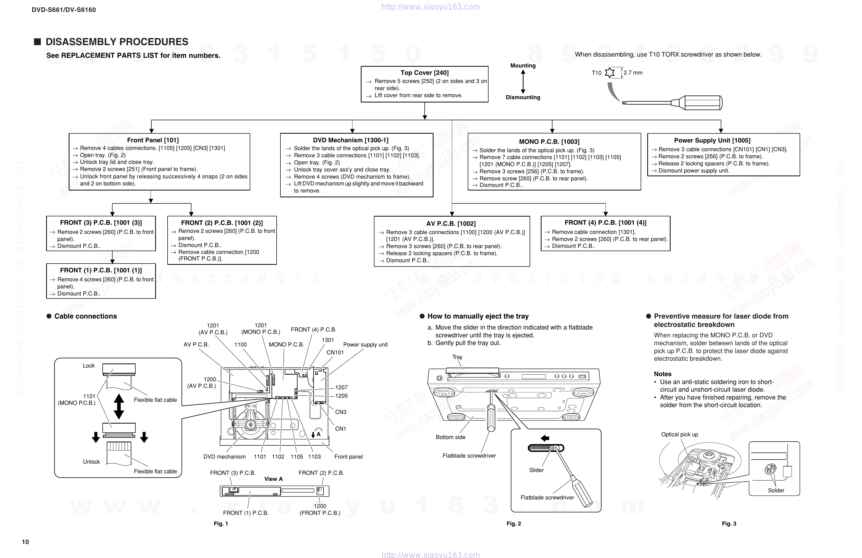 Parts/Service for DVD-S661/DV-S6160