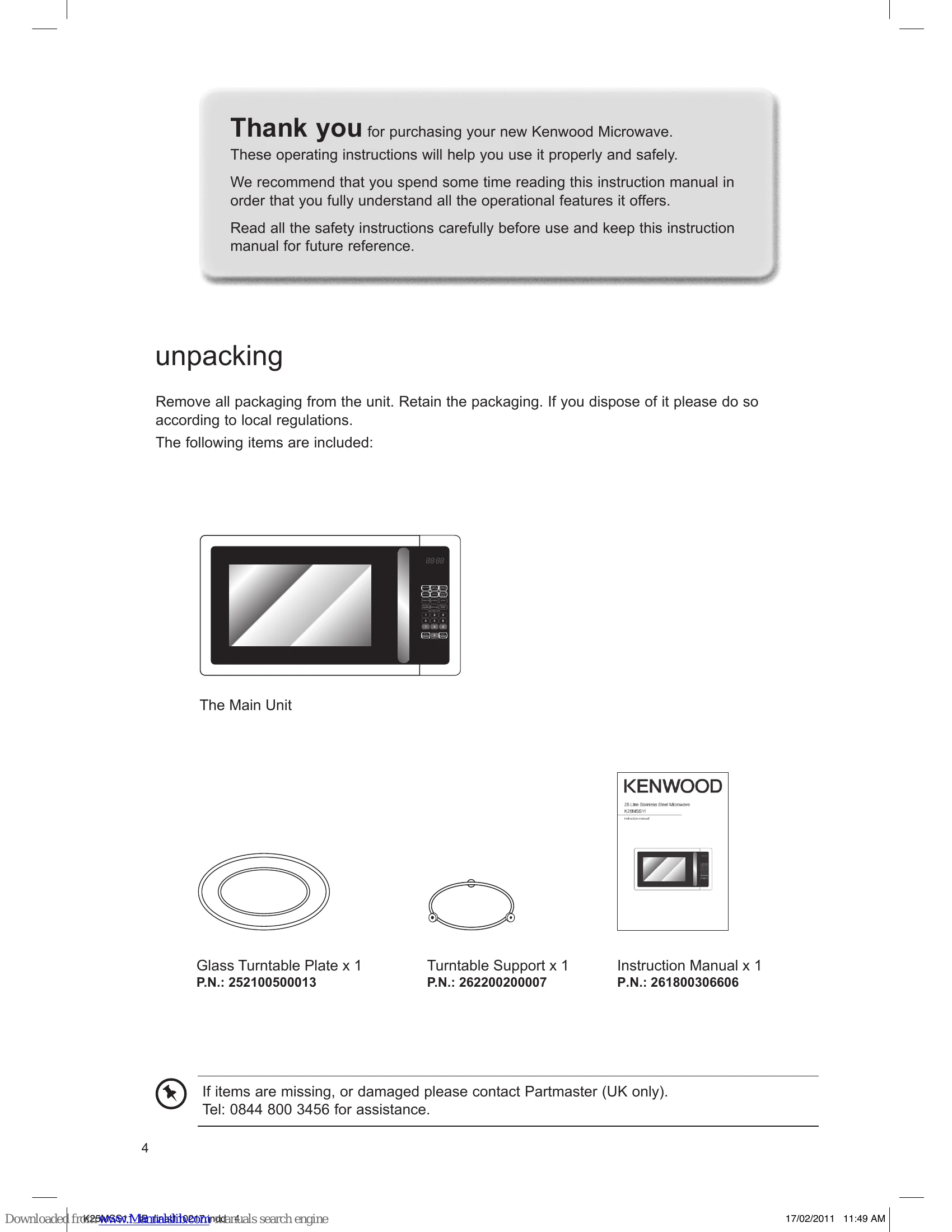 Manual for K25MSS11