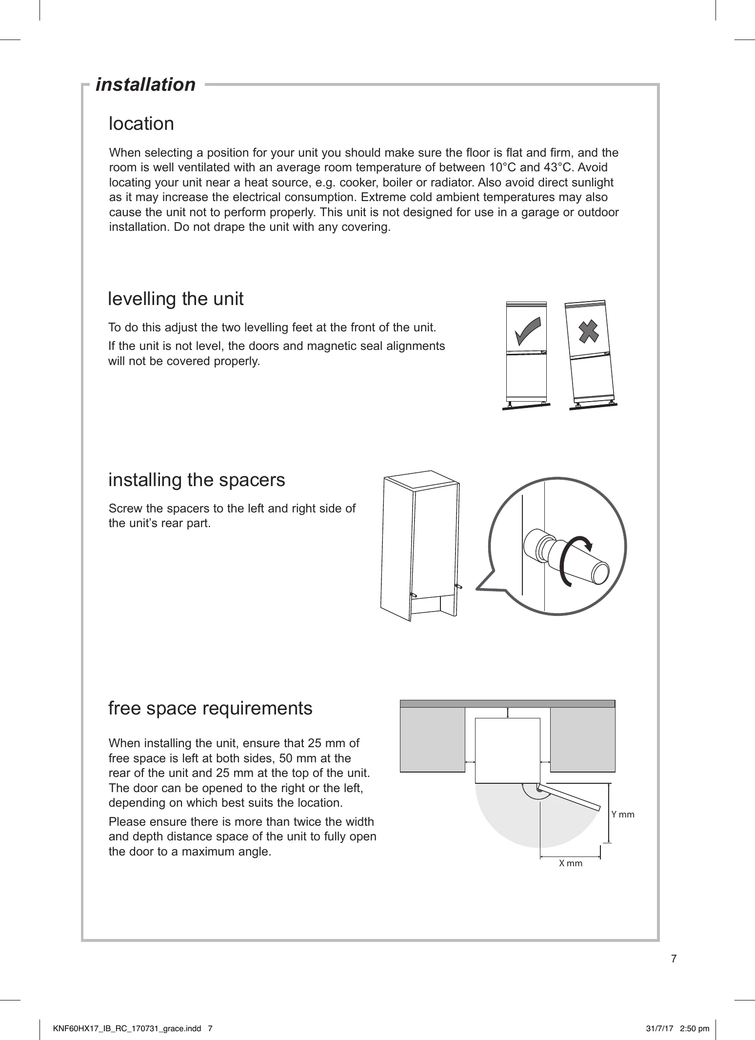 Manual for KNF60HX17