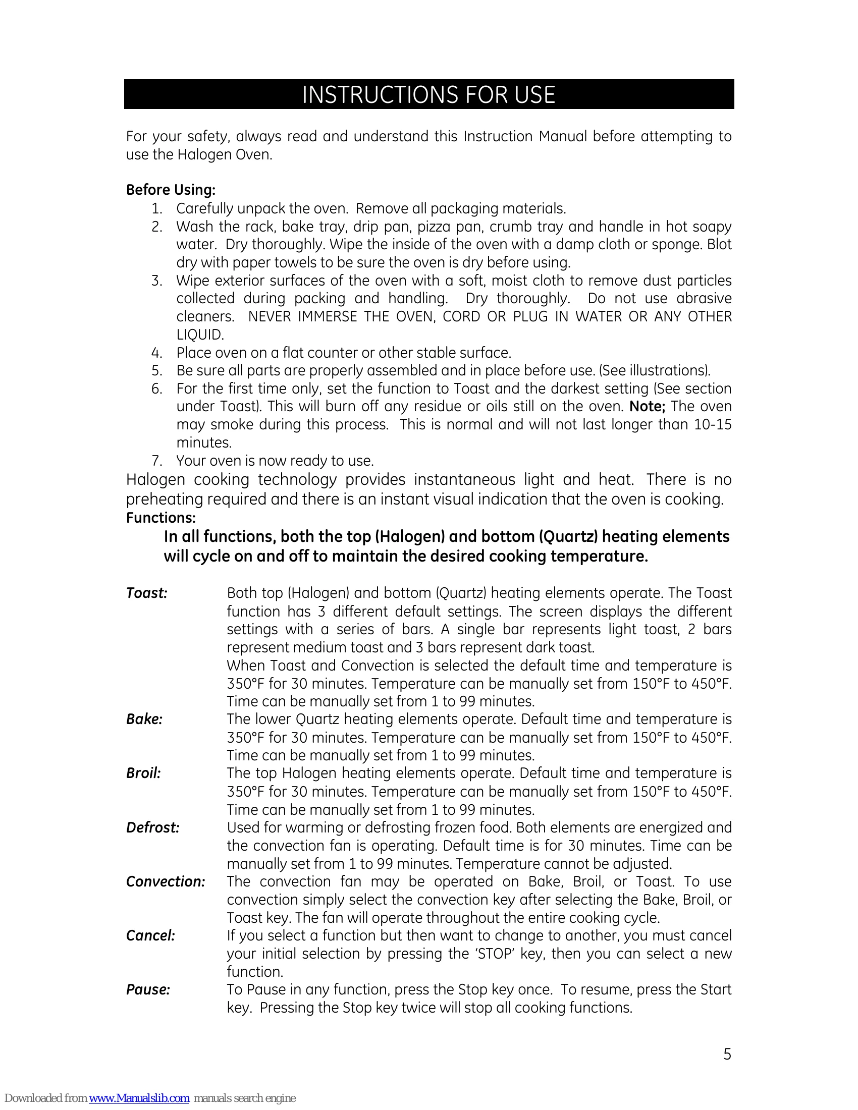 Manual for 169104