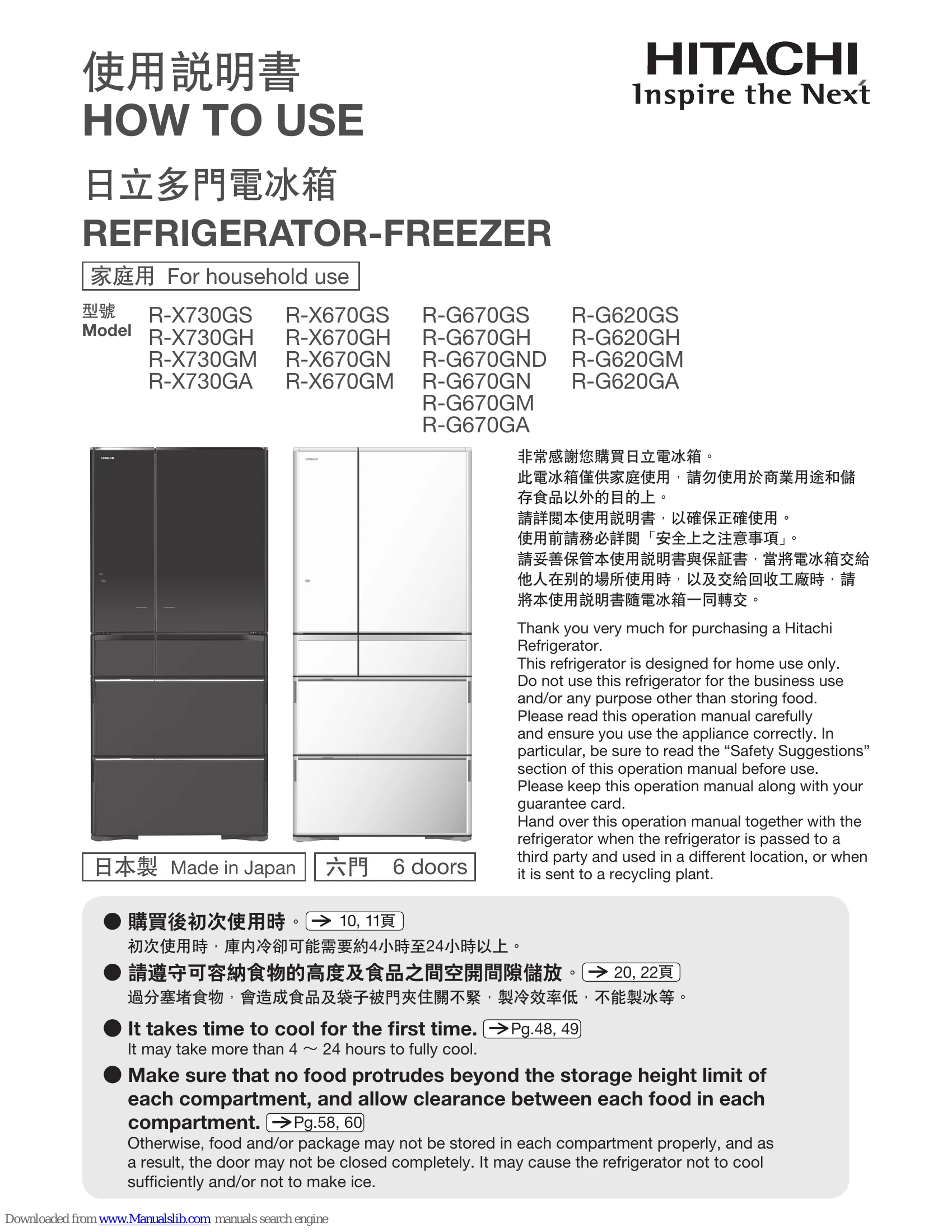 Manual for R-X730GS