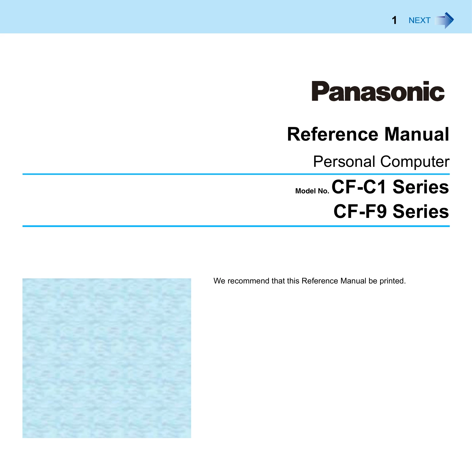 Manual for CF-C1 Series