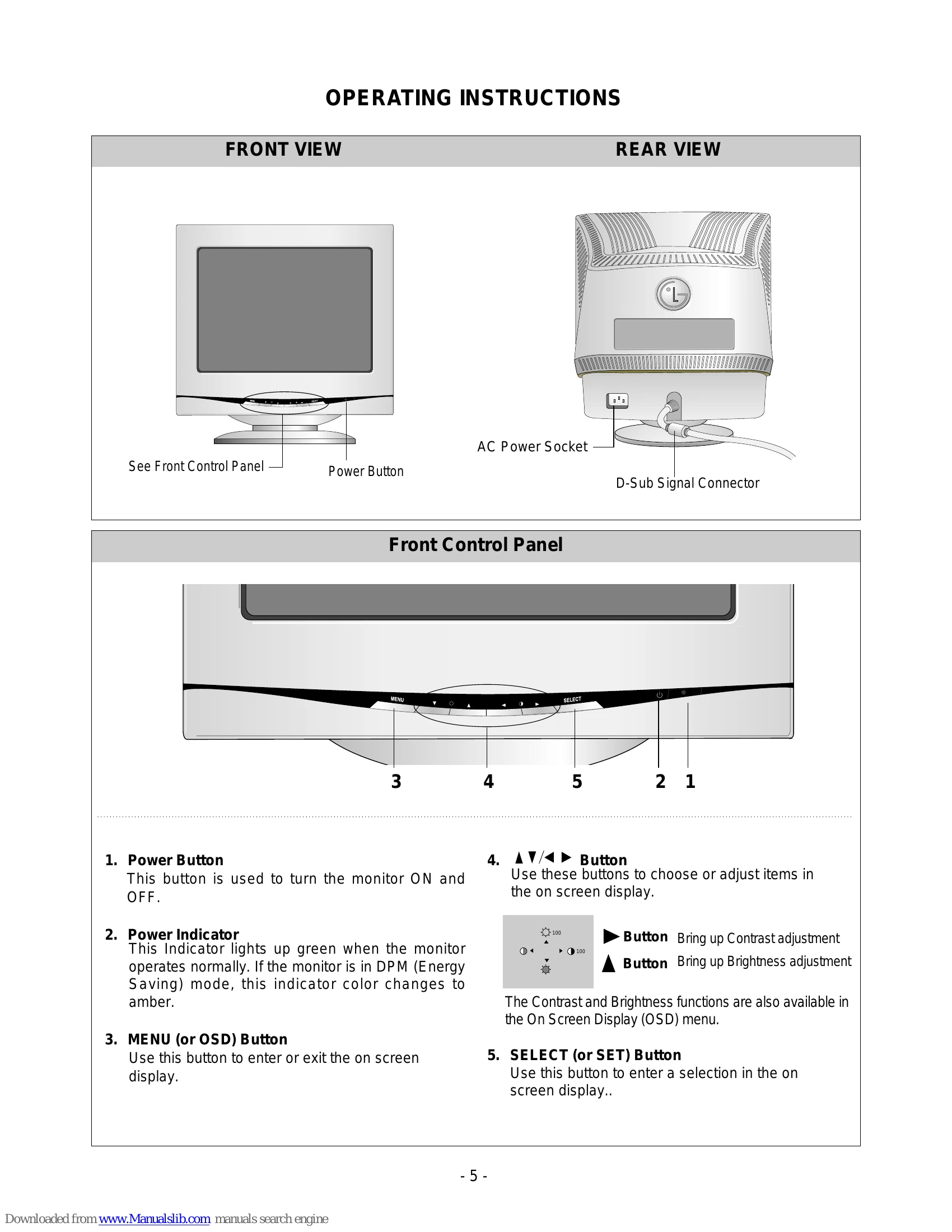 Manual for FLATRON F700B