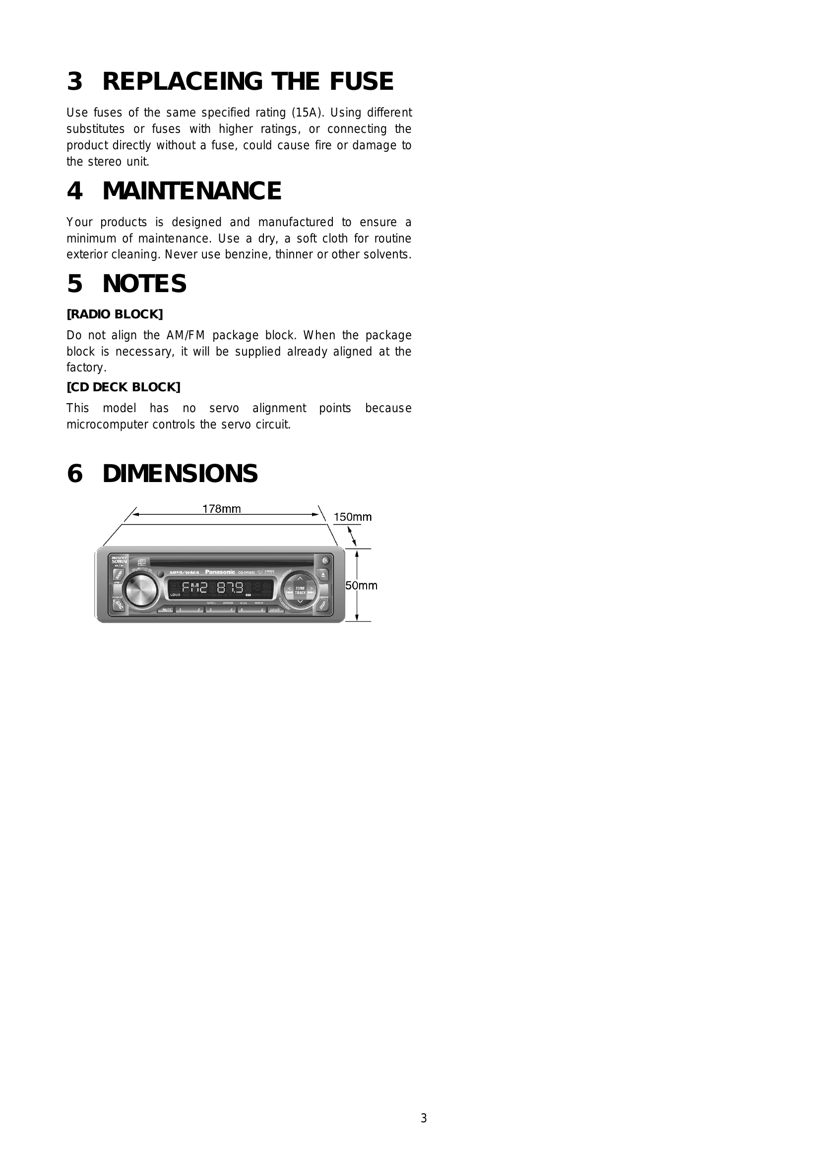 Manual for CQ-DP383U