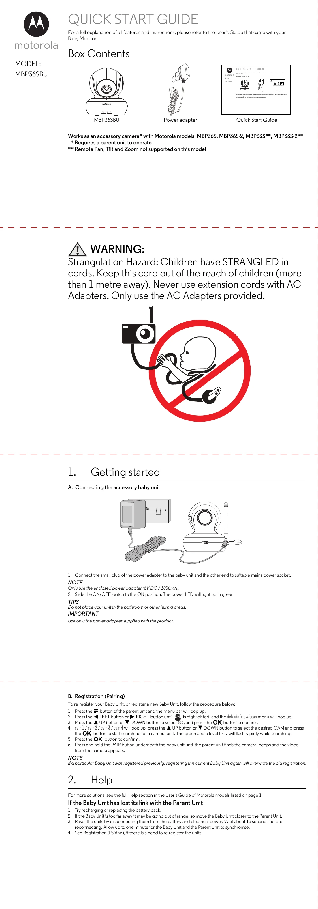 Quick Start Guide for MBP36SBU
