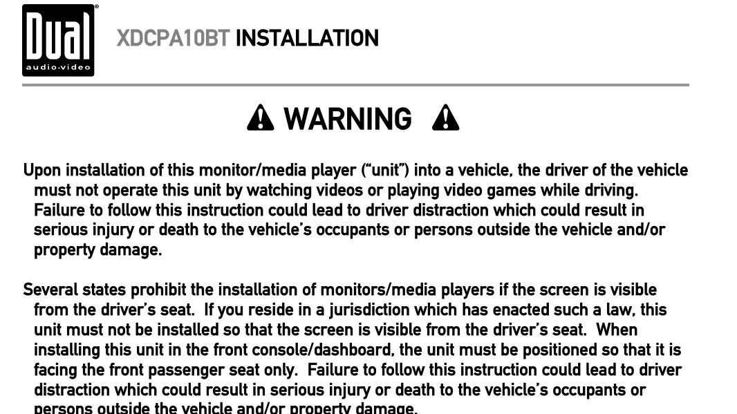 Manual for XDCPA10BT - Troubleshooting and error codes + PDF Download