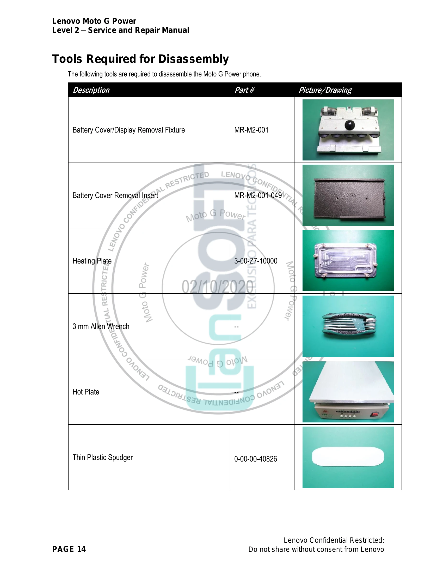 Parts/Service for Moto G Power