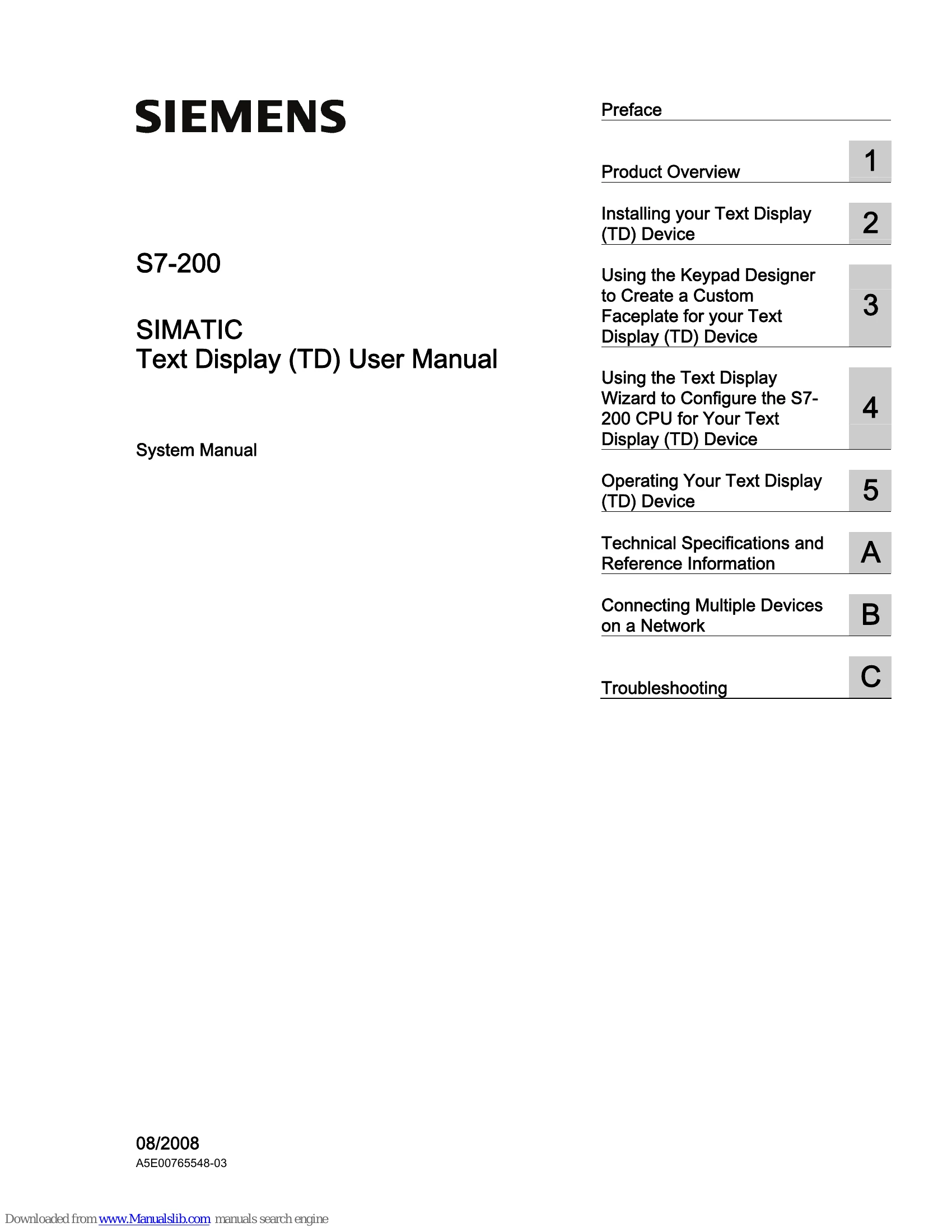 Manual for S7-200