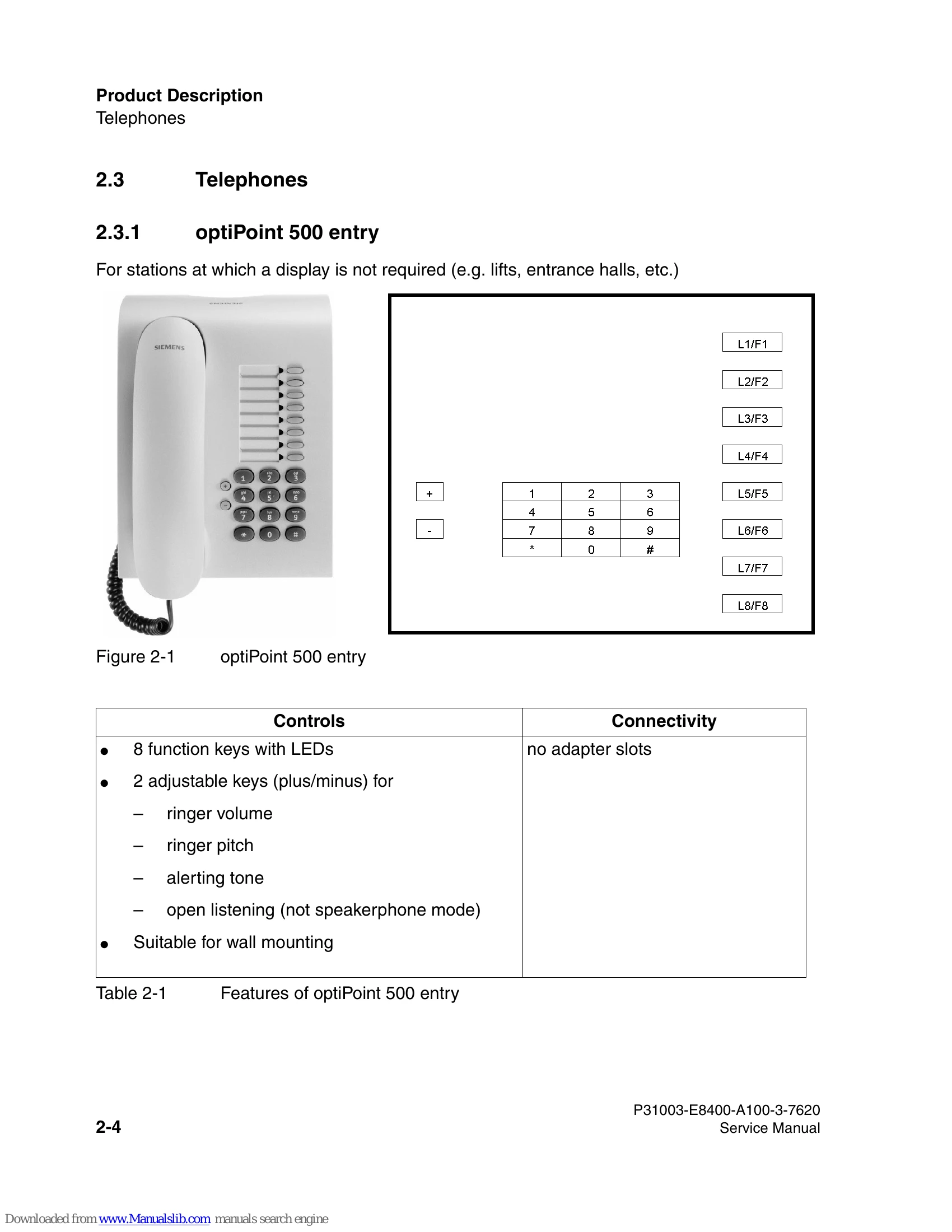 Manual for optiPoint 500